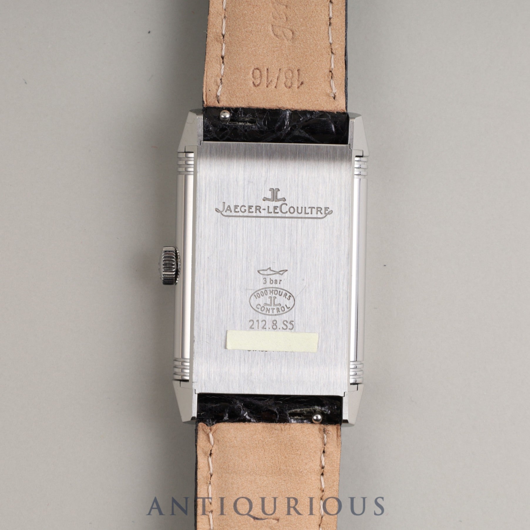 JAEGER LECOULTRE REVERSO CLASSIC MEDIUM Q2538120 (212.8.S5) Automatic Cal.965 SS Leather Genuine Buckle (SS) Silver Dial