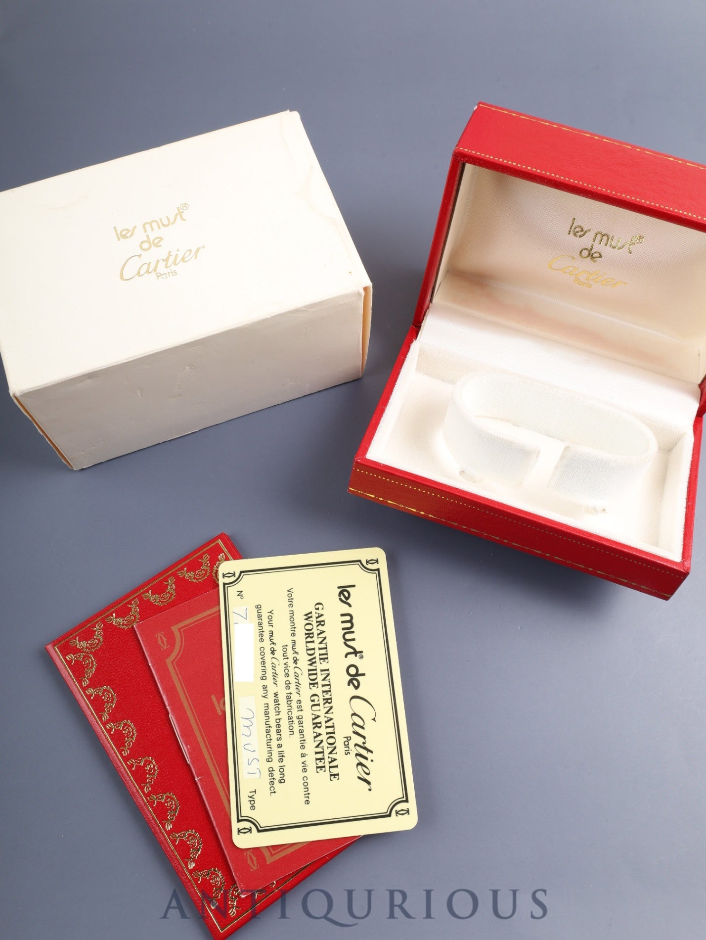 Cartier Must Tank LM Hand-wound Cal.78-1 SV925 Leather Original pin buckle (GP) Mahogany dial (SWISS inscription) Box Warranty (undated) Booklet Overhauled Polished