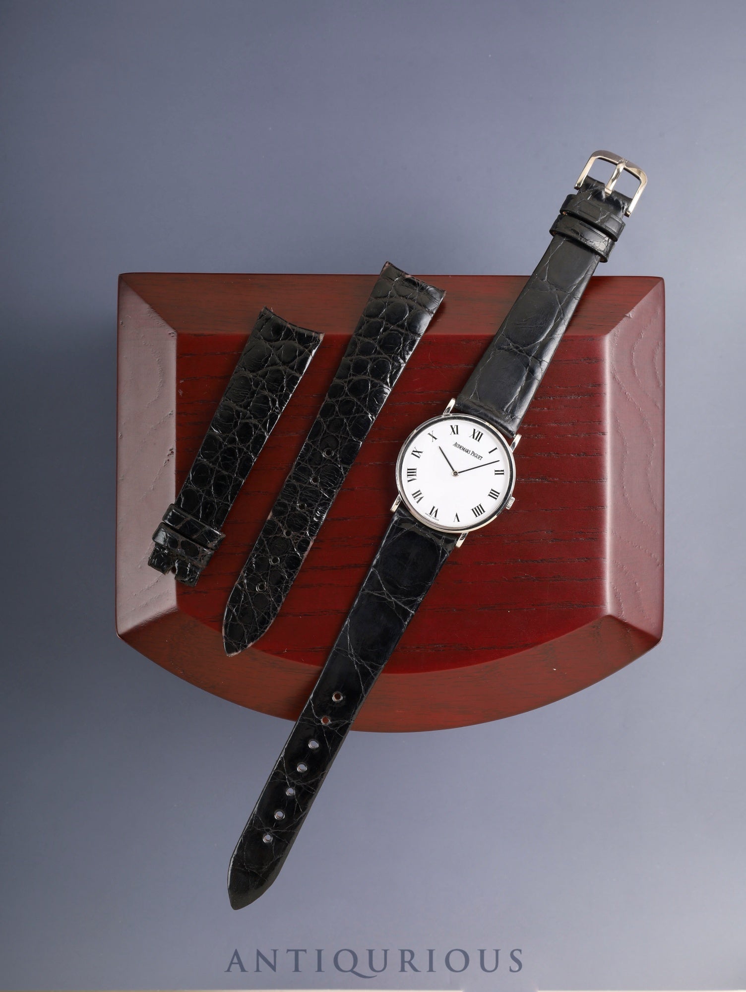 Audemars Piguet Round Manual Winding Cal.2080 750WG Leather Original Pin Buckle (750WG) White Roman Dial Box Original Leather Strap Overhauled