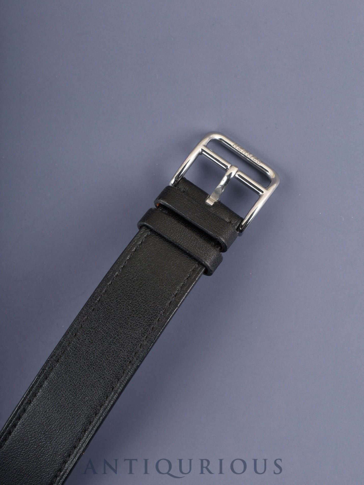 Hermès Cape Cod CC2.710 Quartz Cal.- SS Original Leather Strap (□O engraving: 2011) Original Pin Buckle (SS) Gray Arabic Dial Overhauled