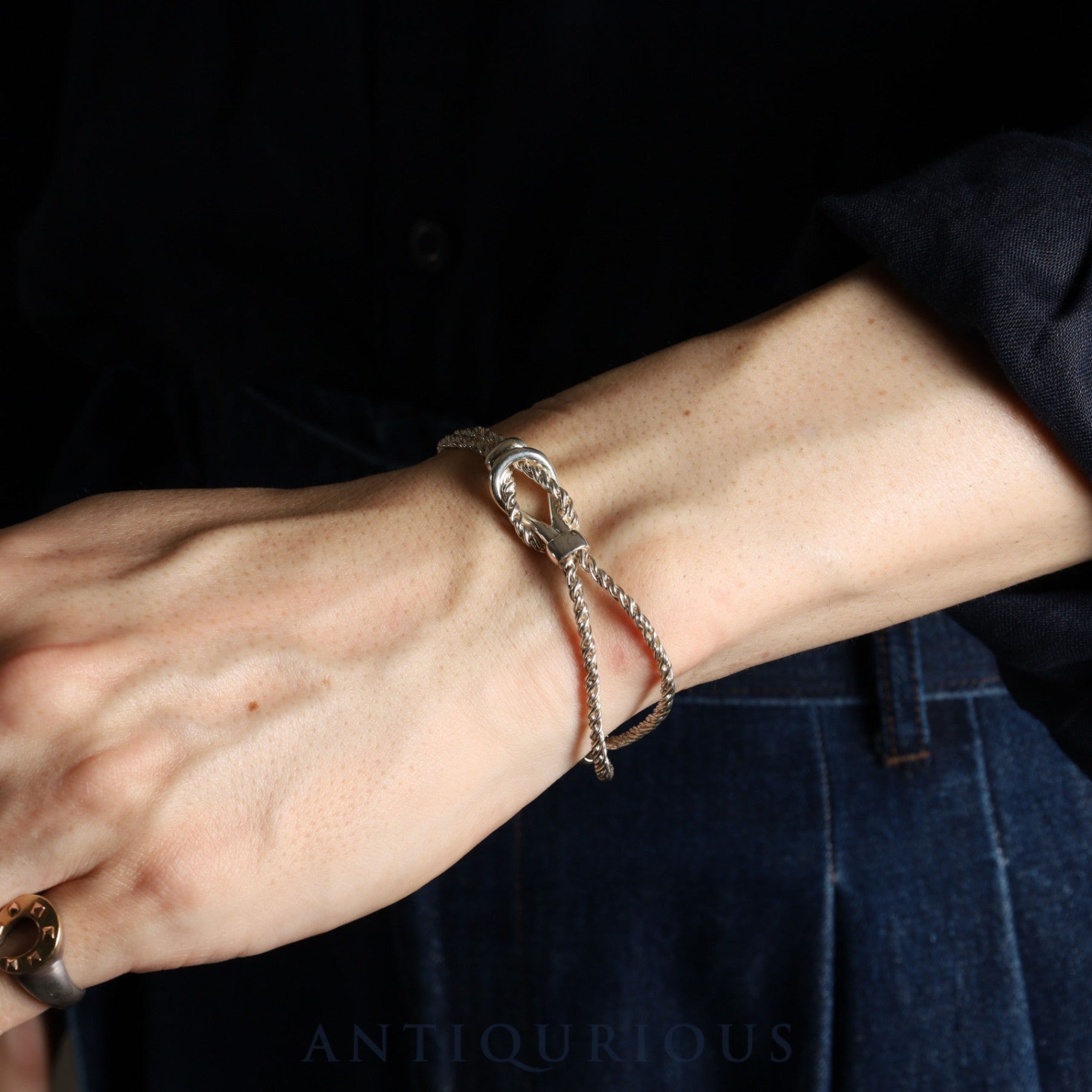 Tiffany Bracelet Center Knot Double Rope SV925 Dust Bag Box