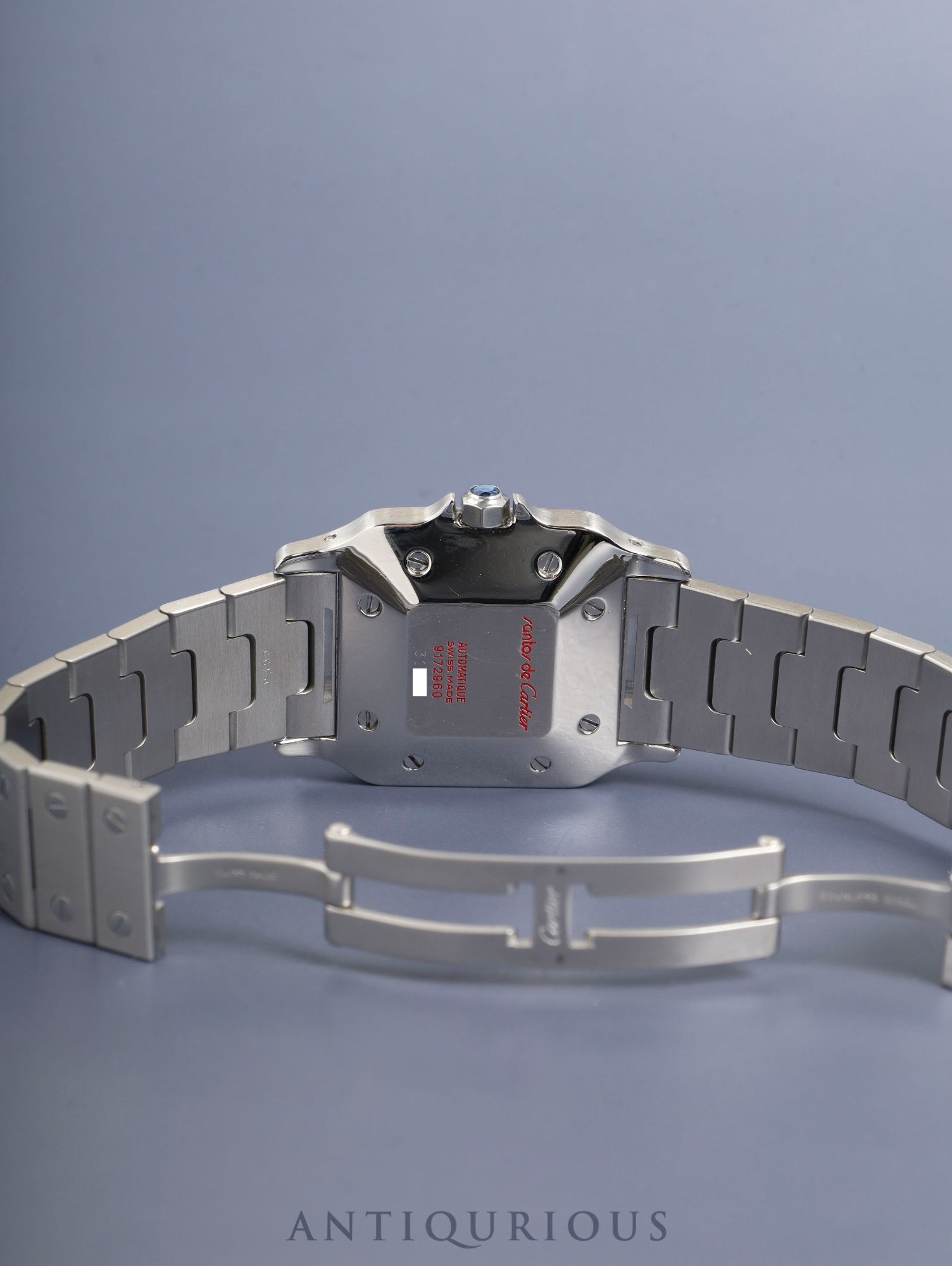 Cartier Santos Galbee LM 9172960 Automatic Caliber 2671 Stainless Steel Ivory Roman Dial Box Booklet Overhauled