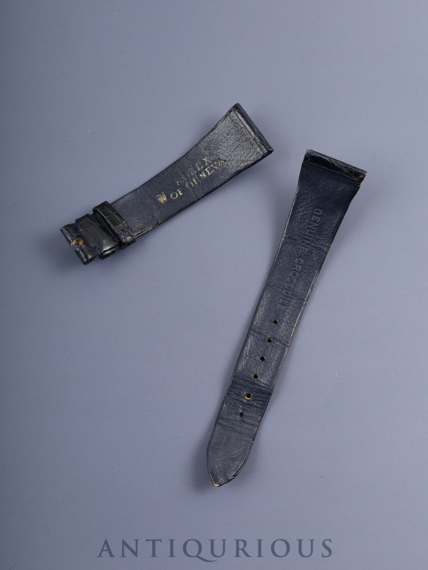 ロレックス チェリーニ 4014 手巻き Cal.1600 750WG 革 純正尾錠（GP） ブルー文字盤 35番台（1972年）オーバーホール済み