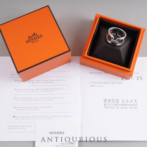 Hermès Ever Chaine d'Ancre Ring, MM, Sterling Silver, #58, 6.1g, Box, Card, Warranty (2024), 23 Years Included