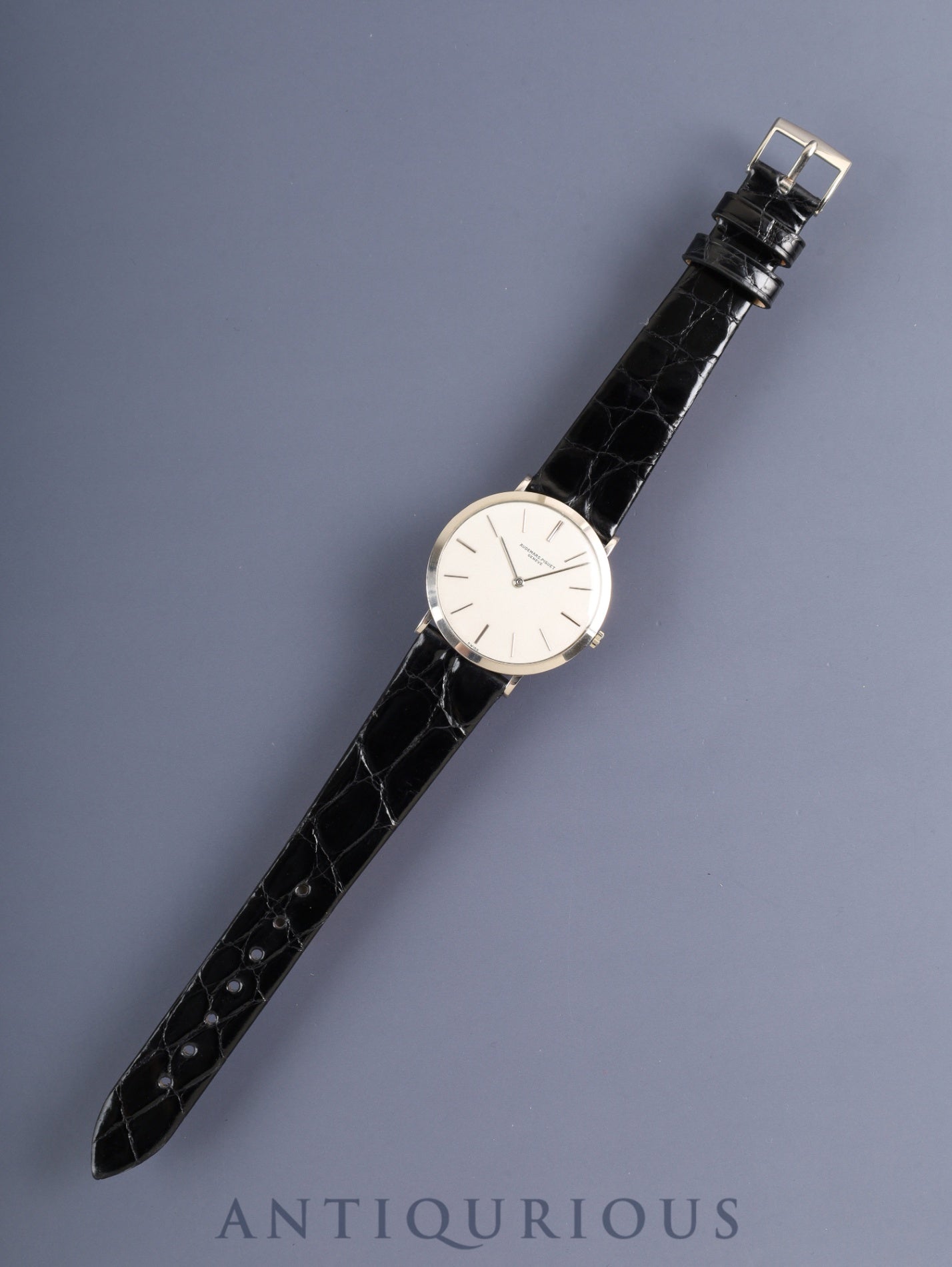 Audemars Piguet Round Manual Winding Cal.K2001 / 1A 750WG Leather Original Pin Buckle (750WG) Silver Dial Overhauled