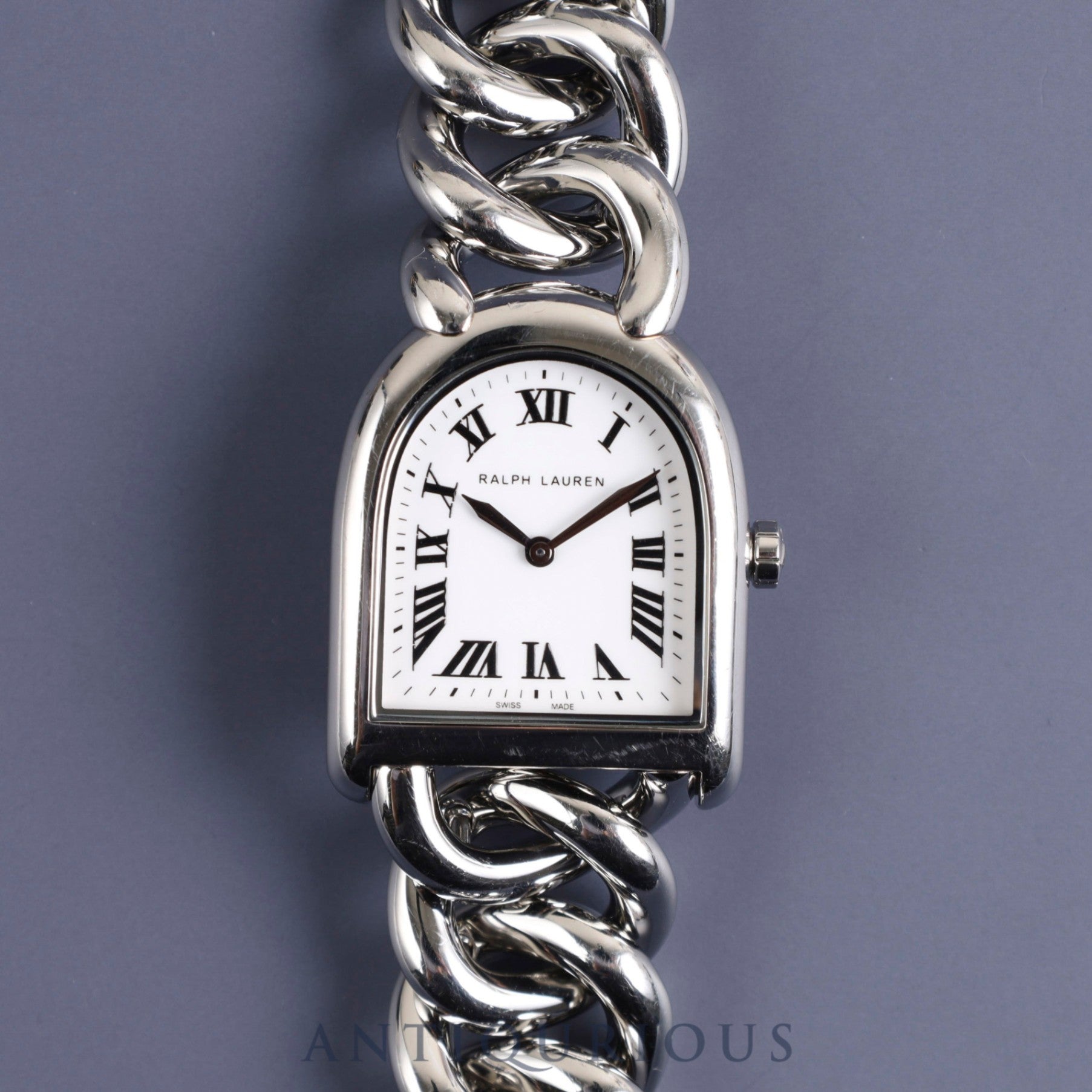 Ralph Lauren Stirrup Petite RLR0040000 / K00400 Quartz SS SS White Roman Dial Protective Bag