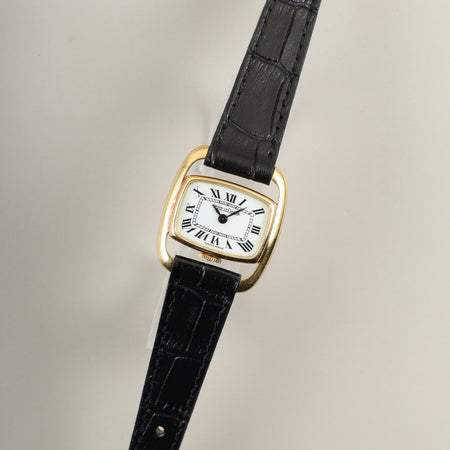 ジャガー・ルクルト ドライバーズウォッチ エトリエ 6147.21 手巻き Cal.- 750 革 純正尾錠（GP）ホワイトローマン文字盤 オーバーホール済み