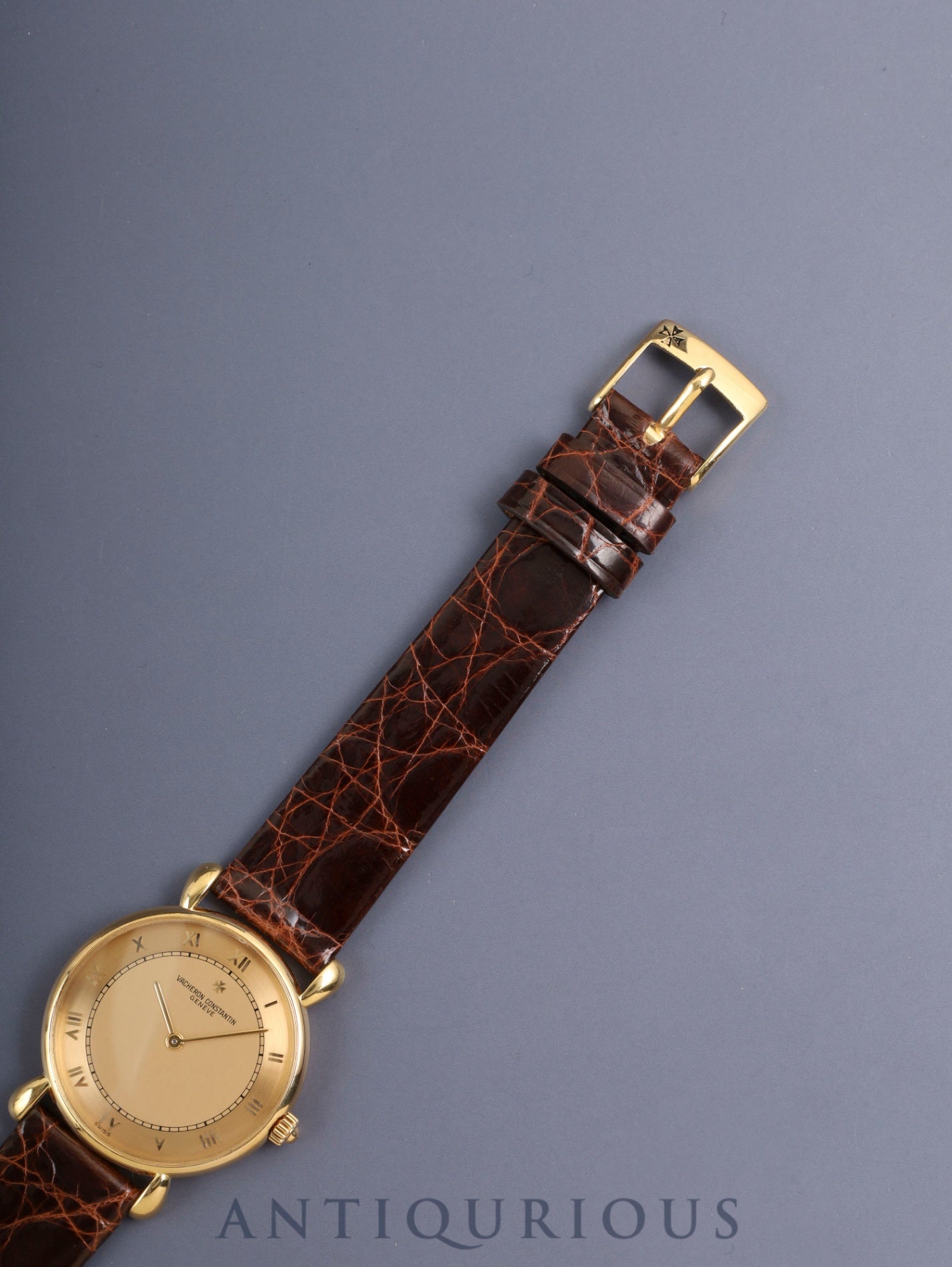 ヴァシュロン・コンスタンタン ヒストリカル 250周年記念 33084 手巻き Cal.1003/1 750YG 革 純正ピンバックル（750YG）ゴールドローマン文字盤 1985年 オーバーホール済み