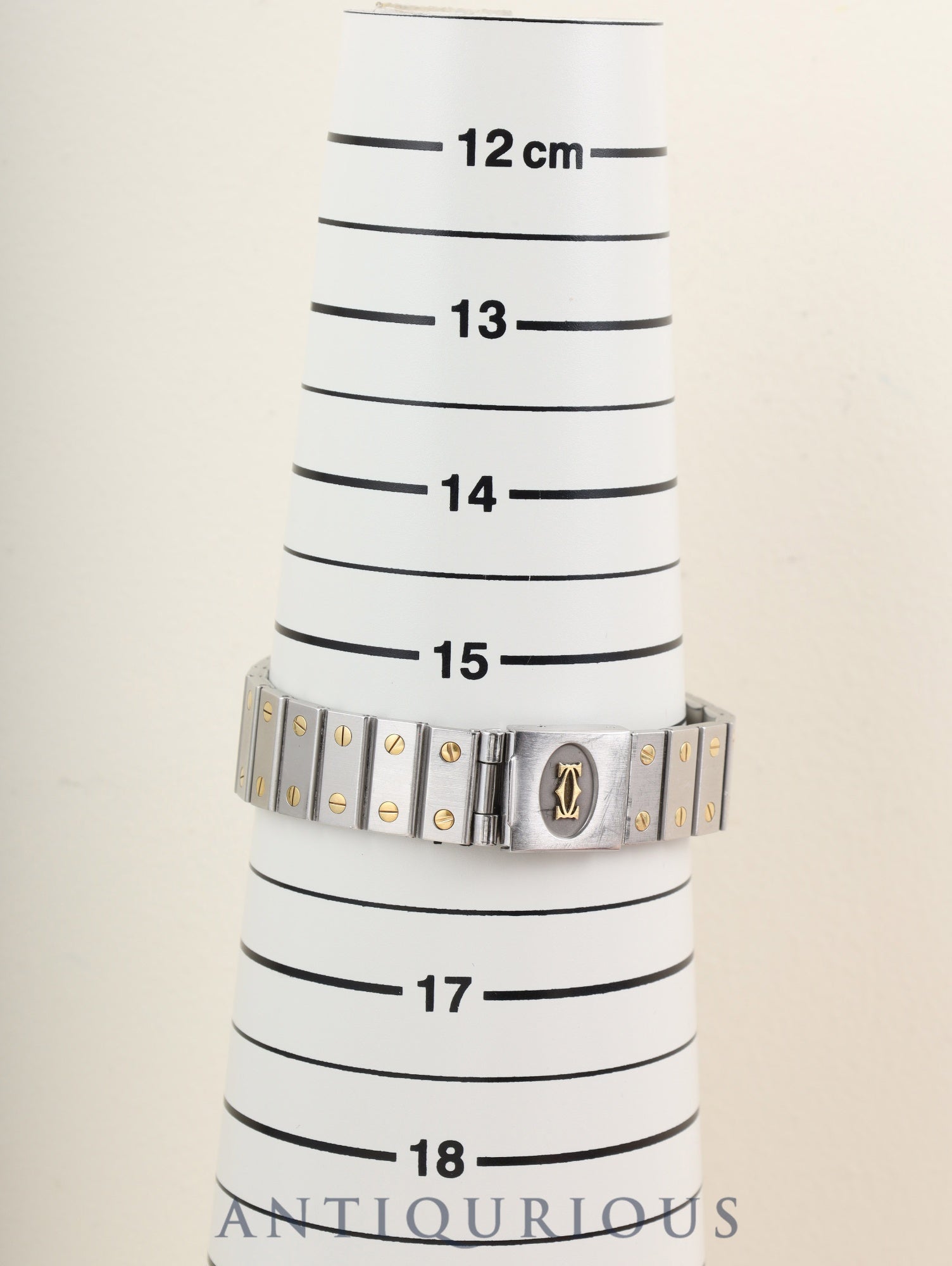 カルティエ サントス オクタゴン LM 2966 AC17.99gr 自動巻き SS×YG SS×YG ホワイトローマン文字盤 箱 保証書（1982年）修理明細書（印刷）タグ カルティエブティックにてコンプリートサービス（フルメンテナンス）済み