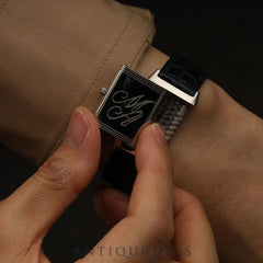 ジャガー・ルクルト レベルソクラシック 250.8.86 手巻き Cal.846/1 革 純正尾錠（SS） シルバーアラビア文字盤（ケース裏彫りあり） 箱 ケース 冊子 保証書（1995年） オーバーホール済み