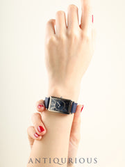 Tiffany Gallery Z3001.10.10A61A50A Quartz Caliber ETA976.001 Stainless Steel Leather Strap with Genuine Stainless Steel Buckle, Blue Arabic Dial, Overhauled