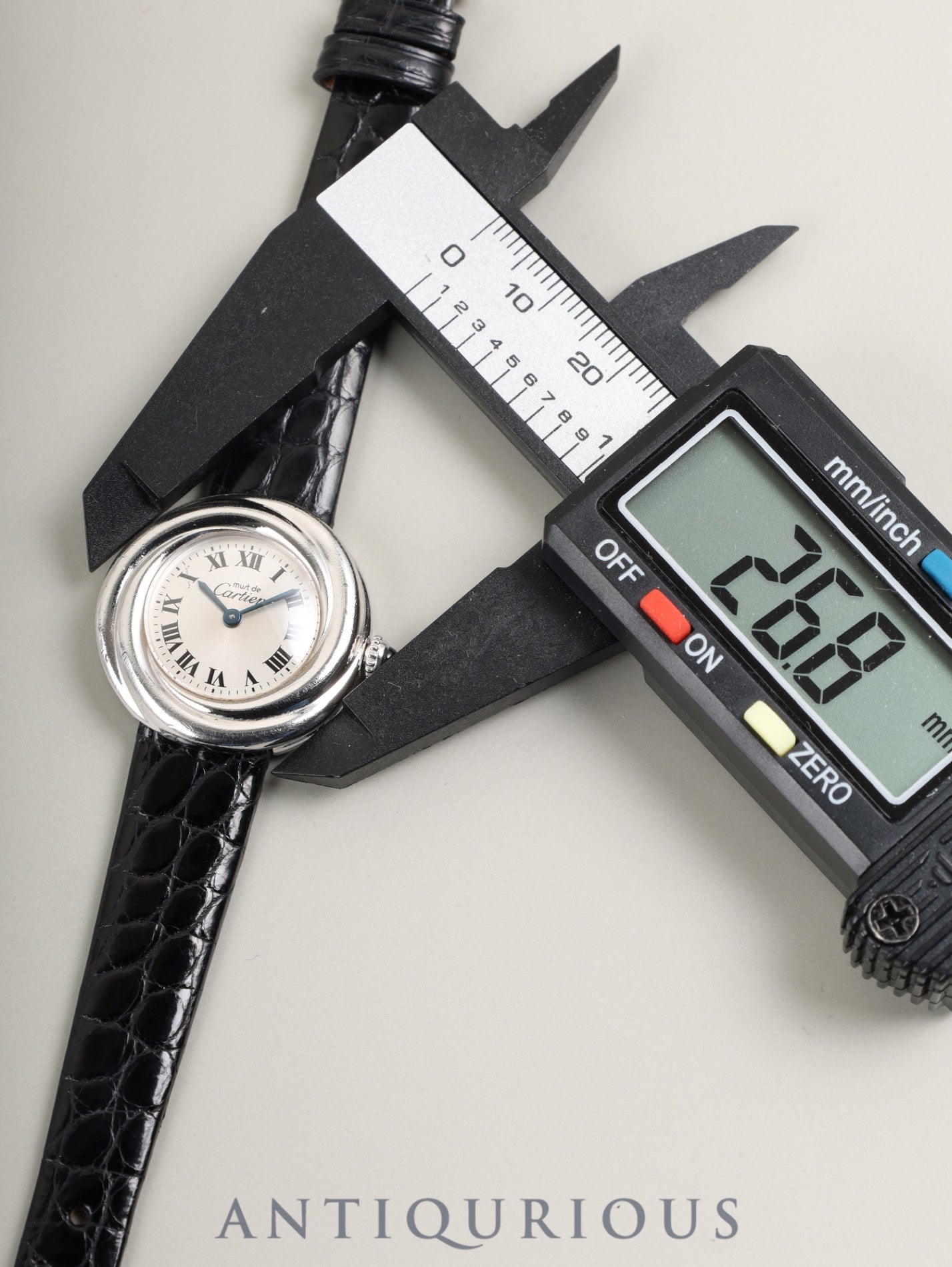 Cartier Must Trinity W1014945 / 2439 Quartz Cal.157 SV925 Leather Original pin buckle (SS) Silver Roman dial (SWISS MADE) Overhauled
