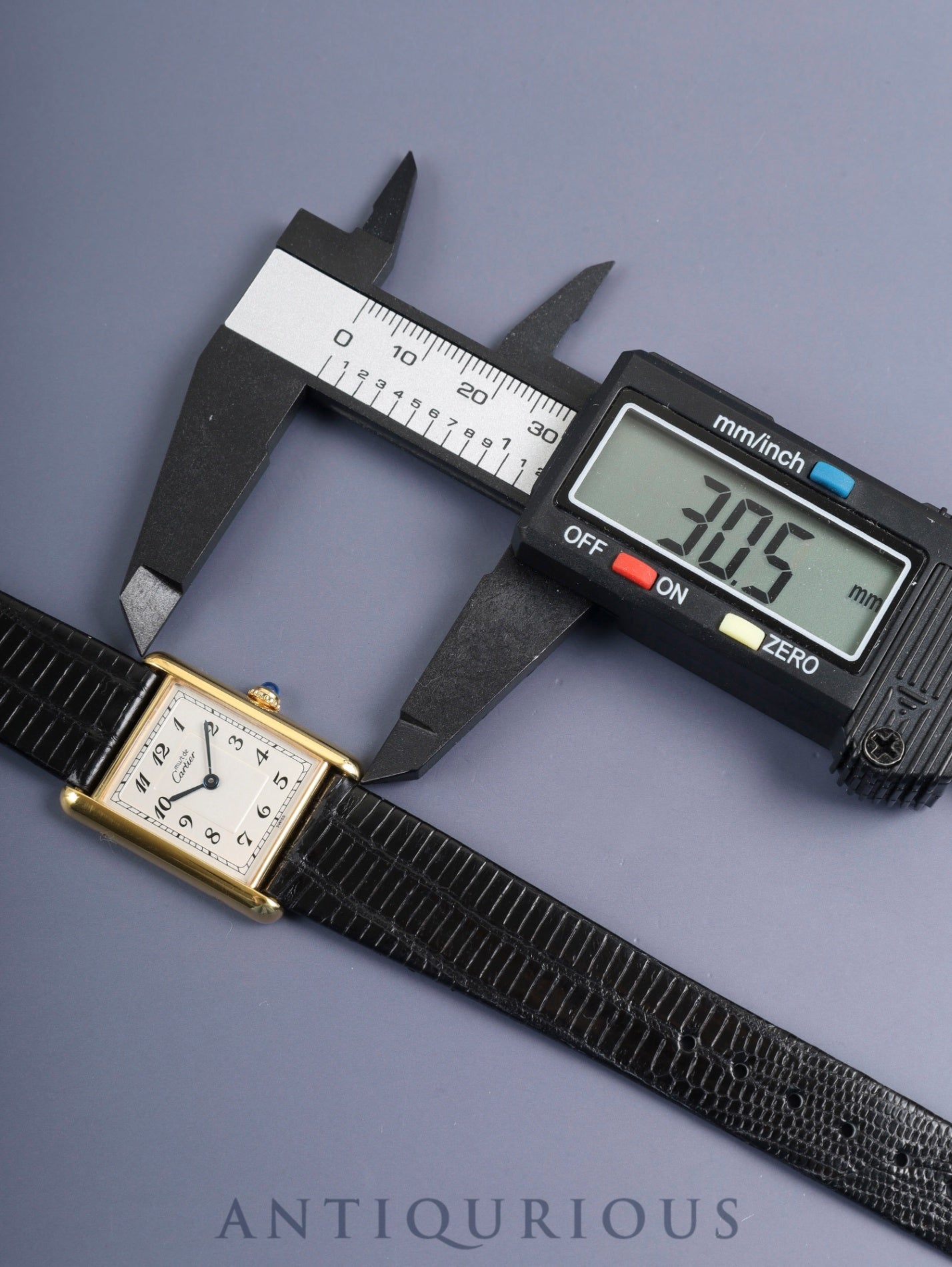 Cartier Must Tank LM 590005 Quartz Cal.690 SV925 Leather Genuine Pin Buckle (GP) Arabic Dial (SWISS marking) Overhauled Polished