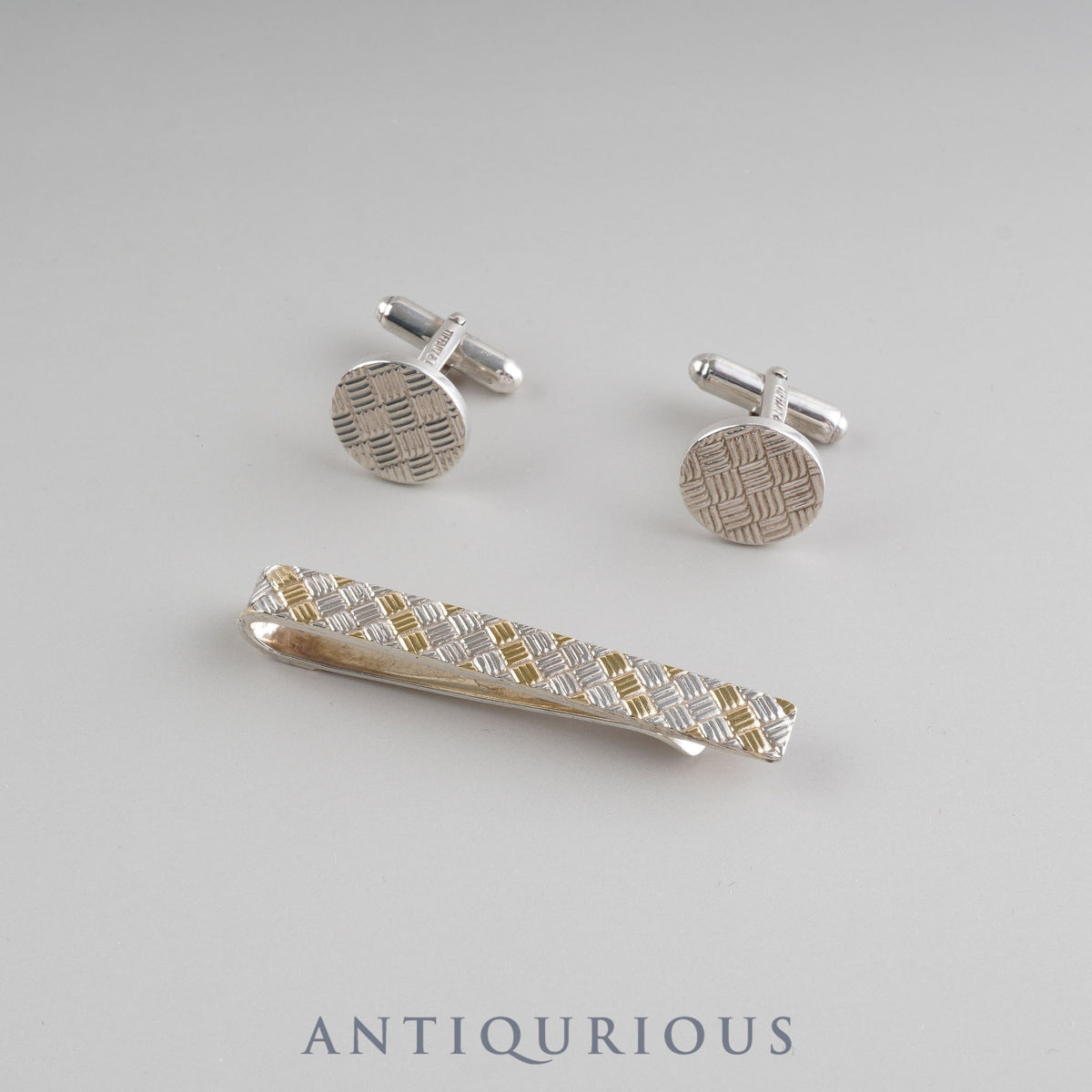 Tiffany tie bar cufflinks set