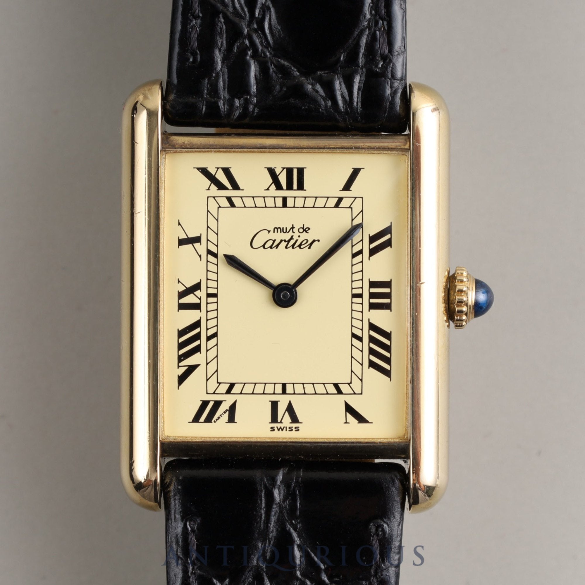 CARTIER Must Tank LM Manual winding 1974213 Cal.78-1 SV925 Genuine buckle (GP) Ivory dial Box International lifetime warranty (1983)