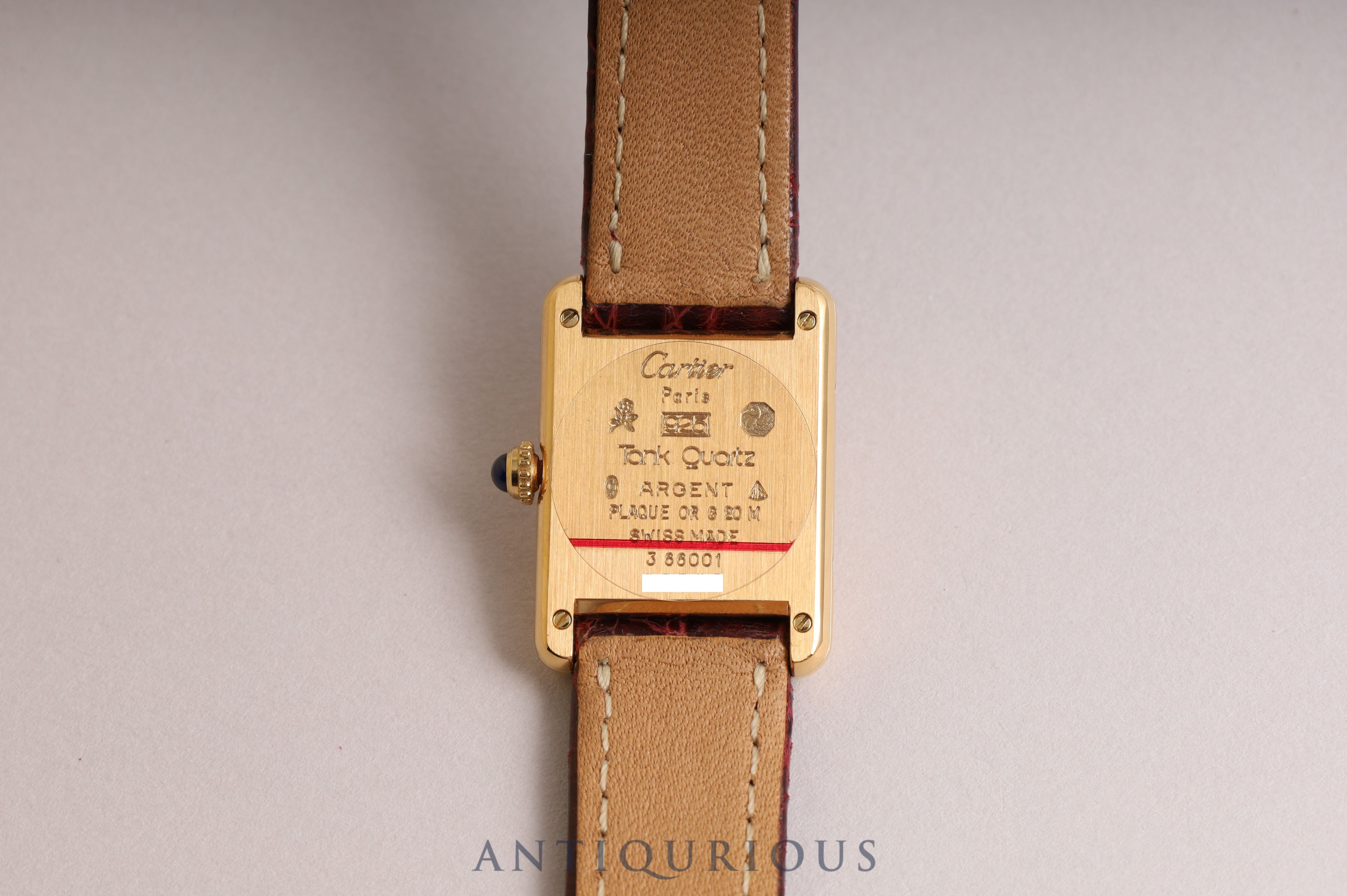 Cartier Must Tank SM QZ Trinity Dial D Buckle