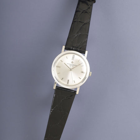 ヴァシュロン・コンスタンタン ラウンド センターセコンド 6406 自動巻き Cal.K1002 750WG 革 社外ピンバックル（SS）ホワイト文字盤 オーバーホール済み