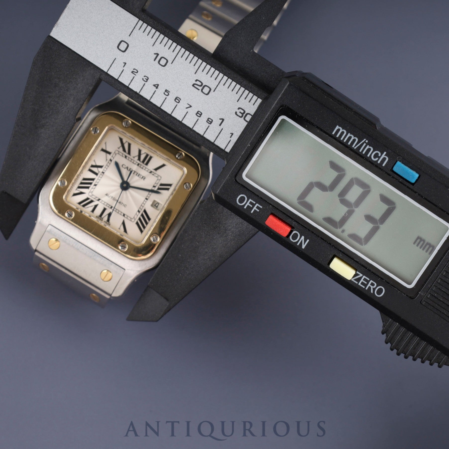 Cartier Santos Galbee LM W20058C4 / 2319 Automatic SS/YG SS/YG Guilloche Dial Warranty (2004) Overhauled