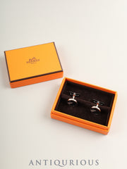 Hermes Cufflinks Shark Metal x Leather Box