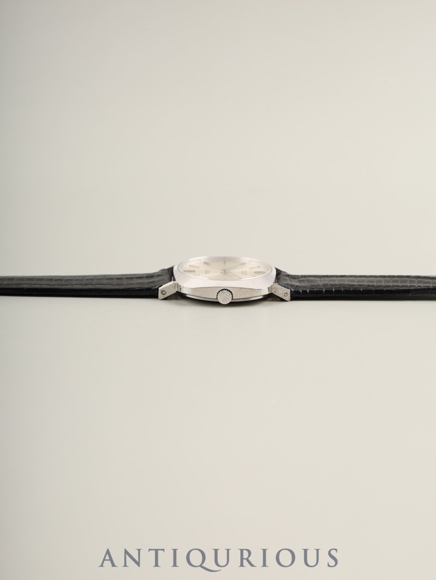 ロレックス チェリーニ 3747 手巻き Cal.1600 750 革 純正尾錠（GP） シルバー文字盤 31番台（1970年） オーバーホール済み