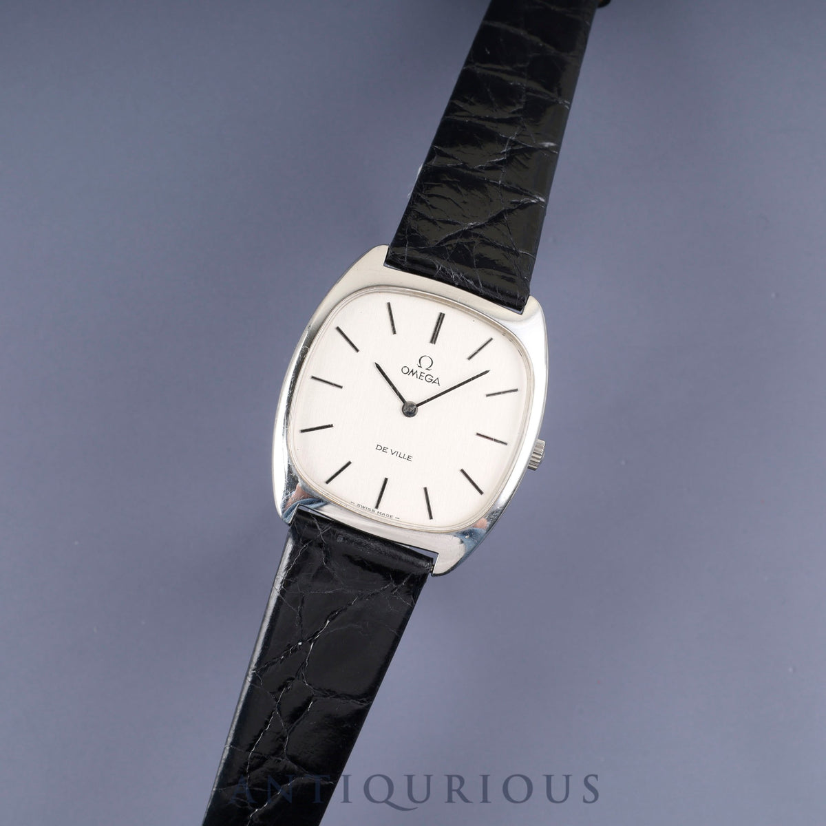 Omega De Ville 111.0139 Manual Winding Cal.625 Stainless Steel Leather Strap with Genuine Stainless Steel Buckle, Silver Dial, Box, Overhauled