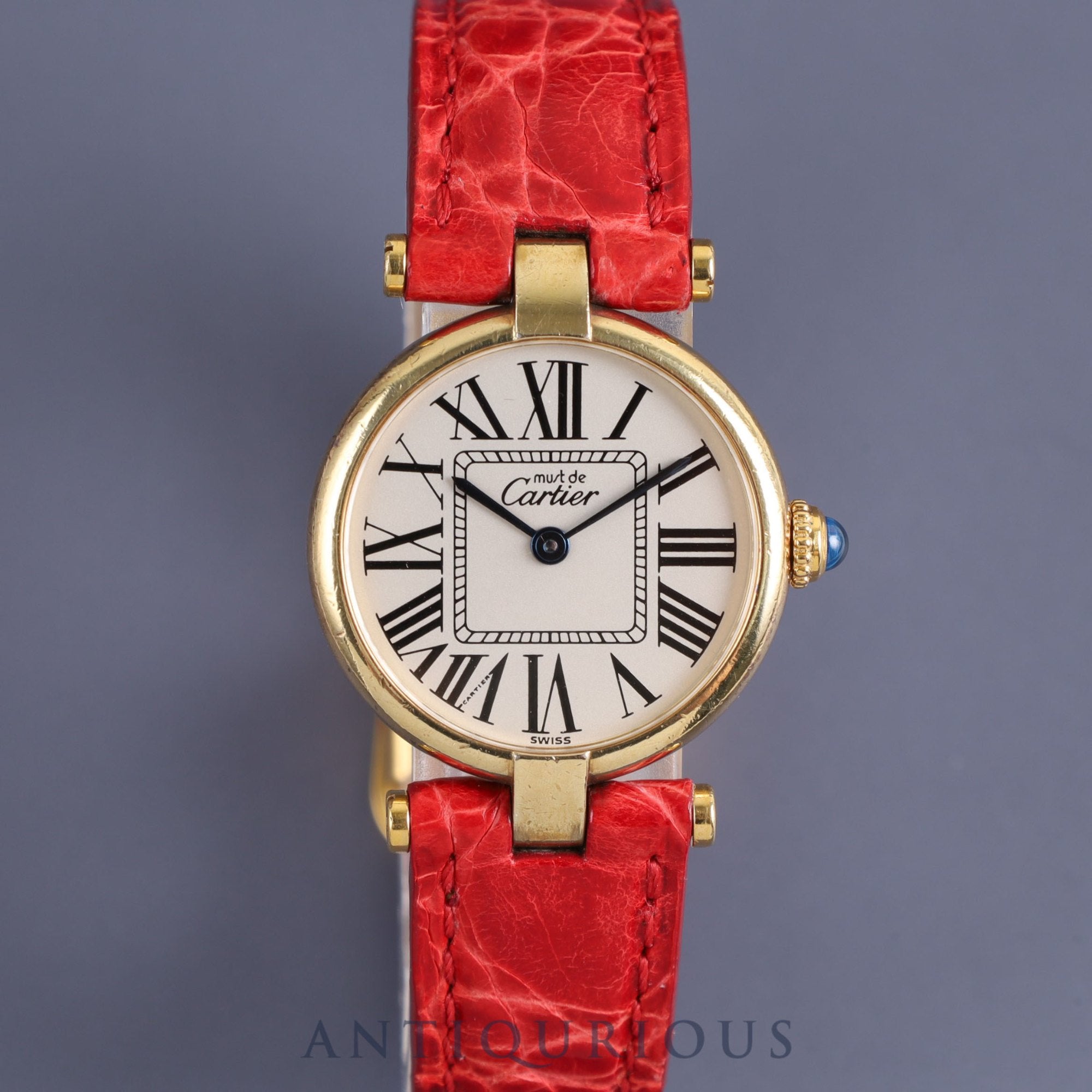 Cartier Must Vendome VLC SM 590004 Quartz Cal.690 SV925 Genuine leather strap Genuine buckle (GP) Opalan dial Overhauled