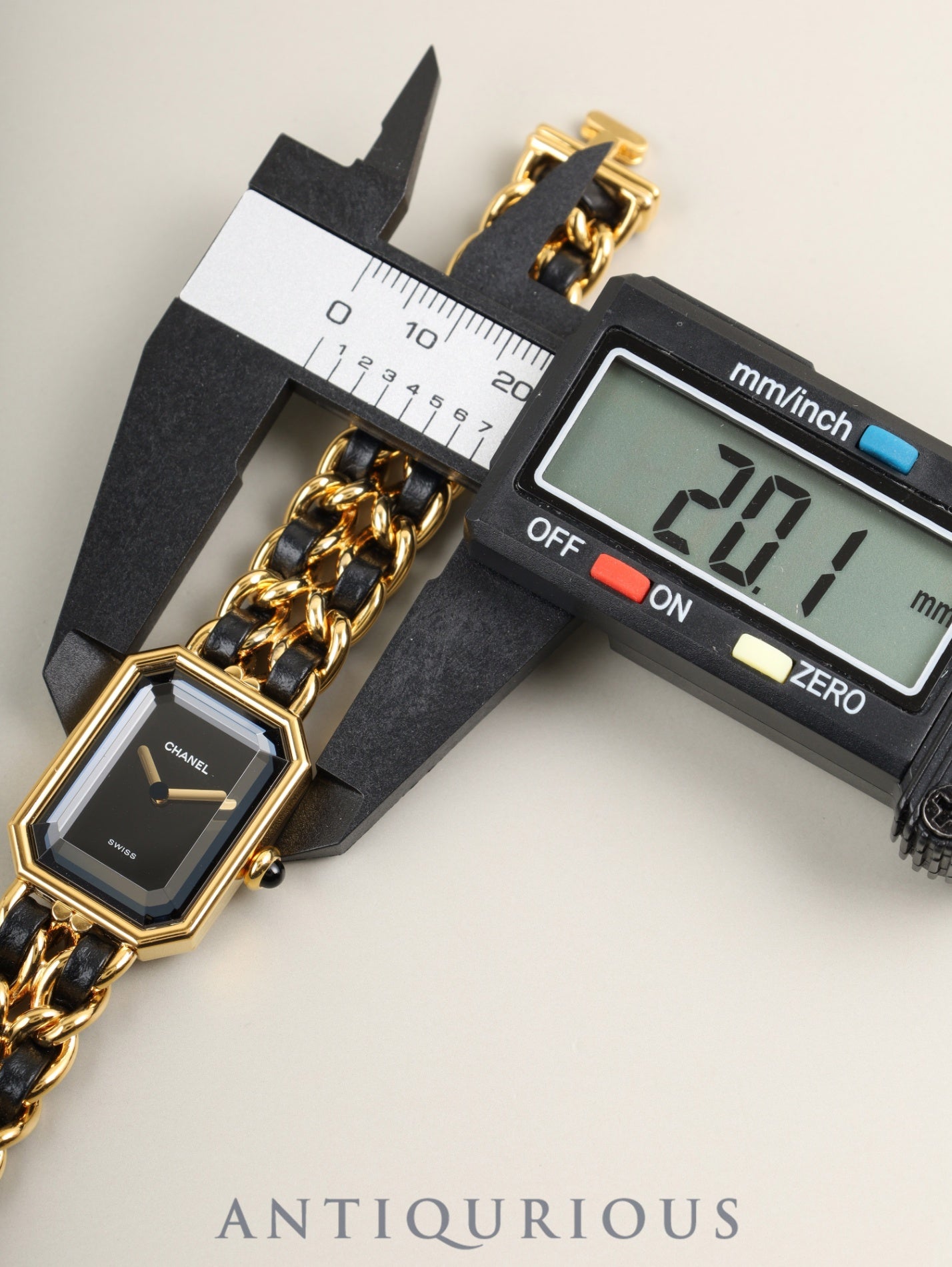 Chanel Premiere M H0001 Quartz Cal.976.001 GP GP/Leather Black Dial Case Service Warranty (February 2026) Overhauled