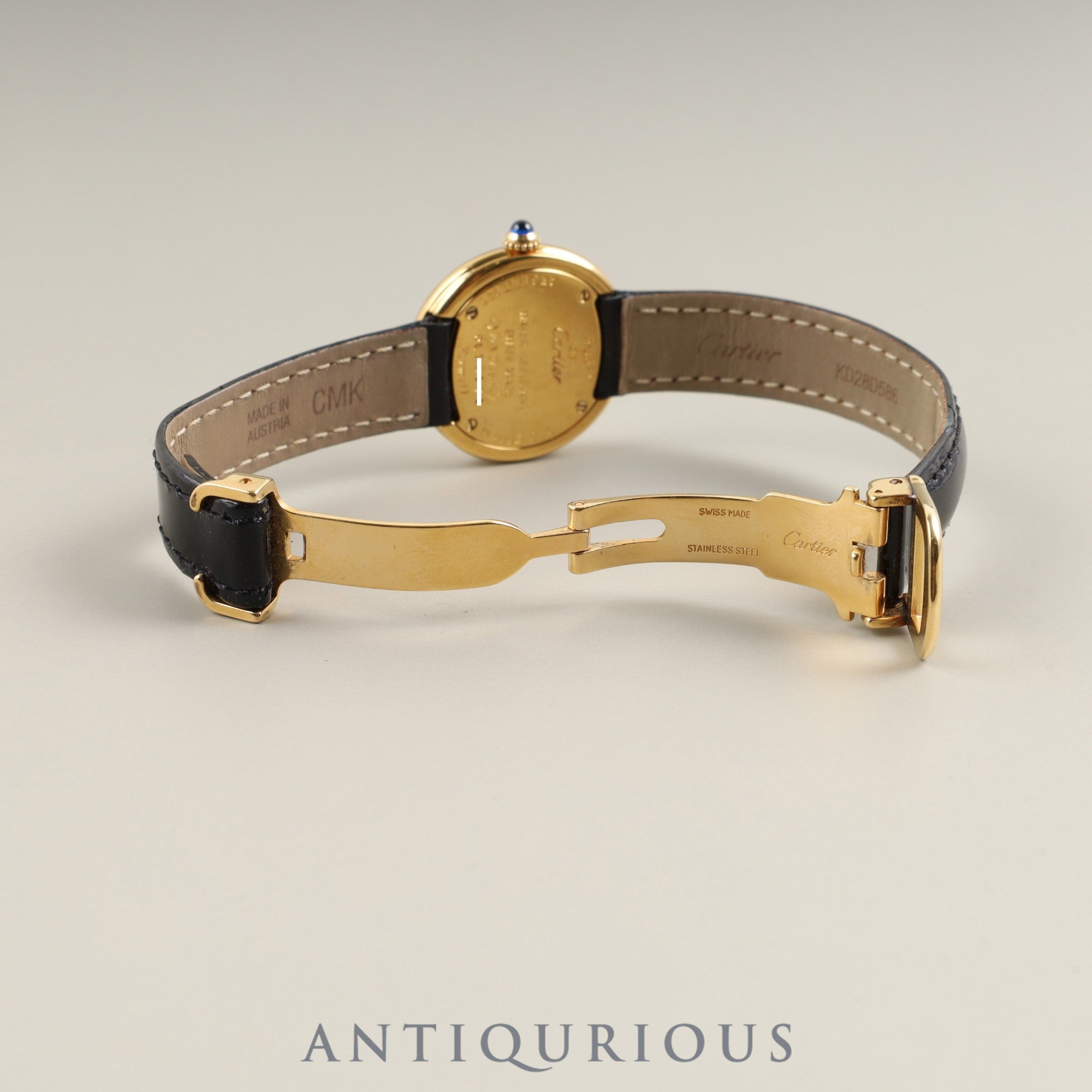 カルティエ マストトリニティ 2735 クォーツ Cal.157.06 SV925 純正革ベルト 純正Dバックル（GP） シルバーローマン文字盤 オーバーホール済み