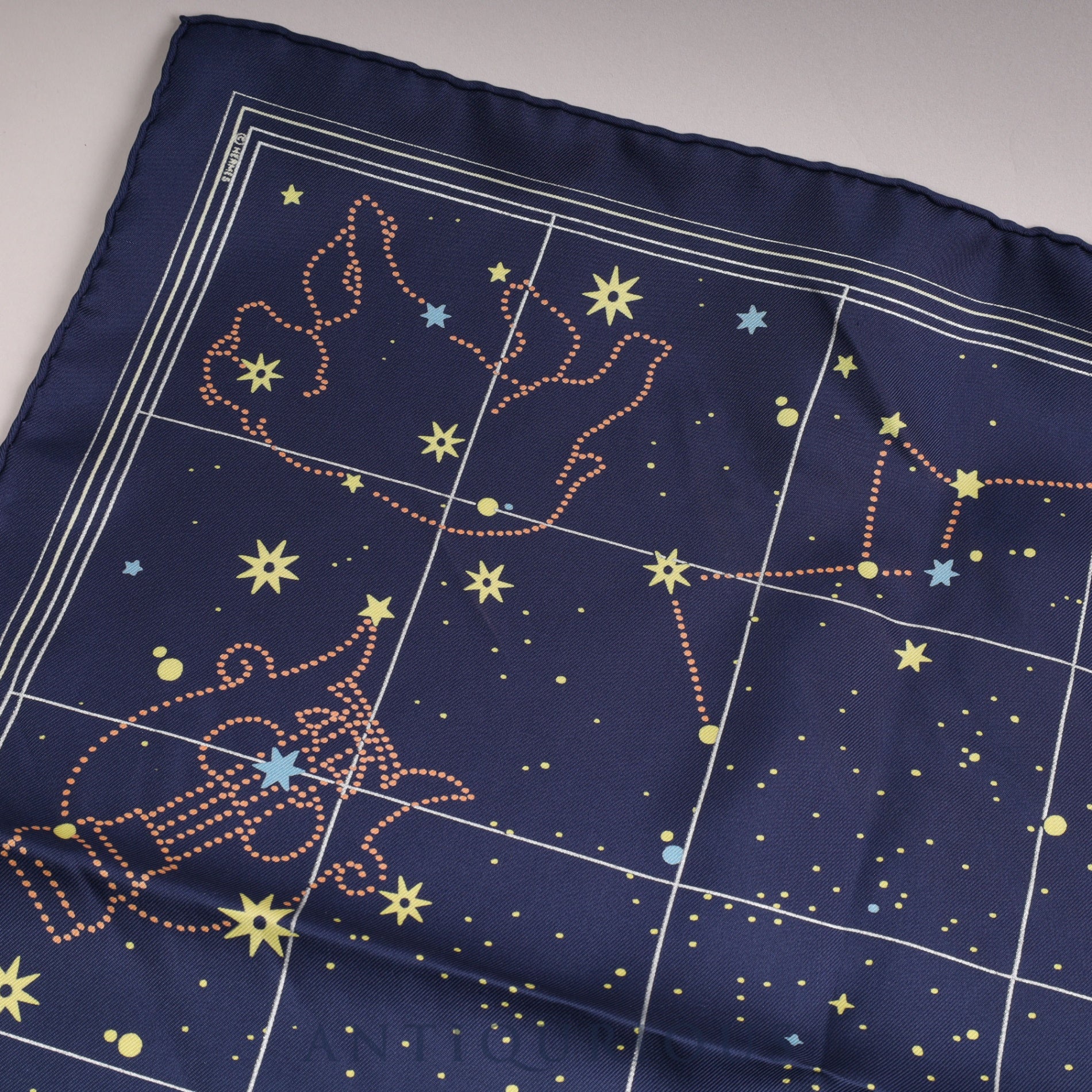 Hermes scarf Carre 45 Constellation Navy Box