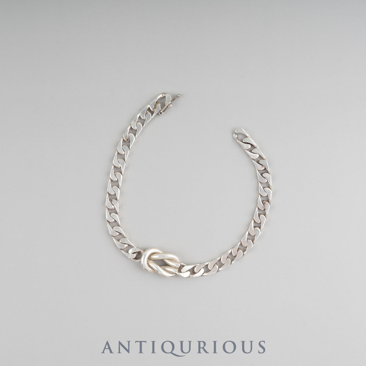 Tiffany Bracelet Center Knot Curb Chain Sterling Silver