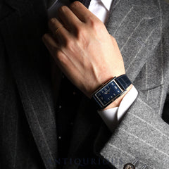 ティファニー イーストウエスト 34677352 クォーツ ネイビー文字盤 SS 革 箱