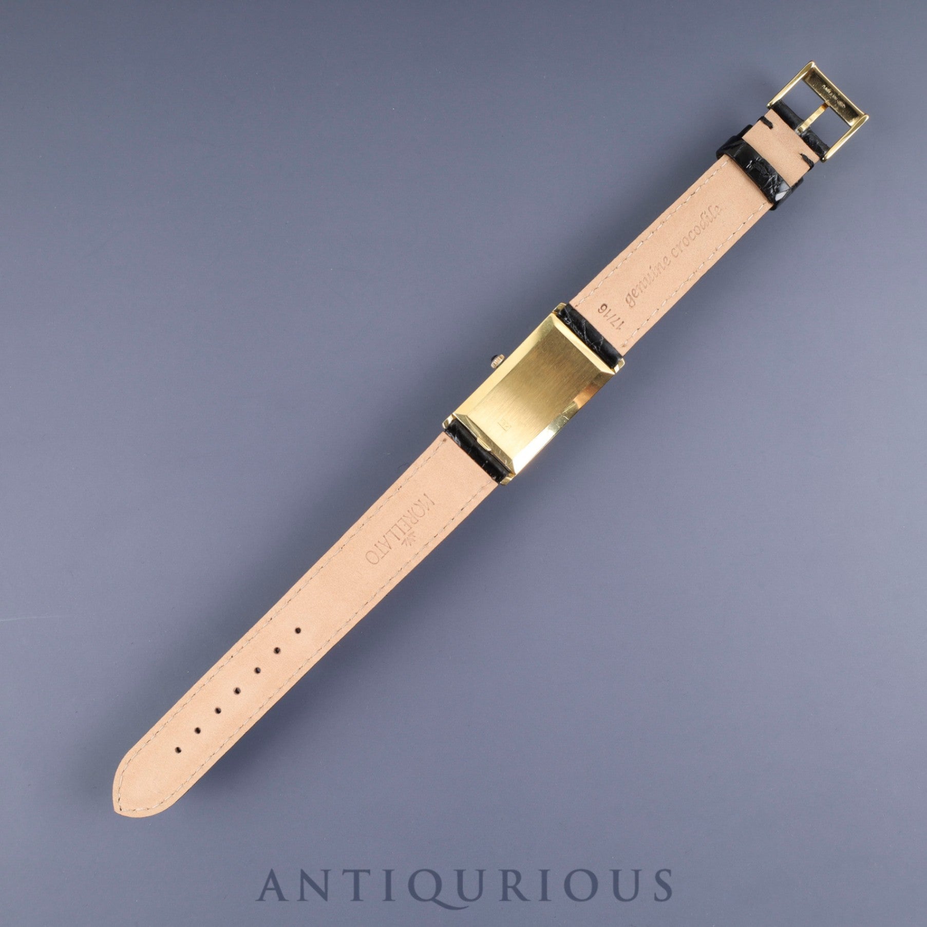 ティファニー クラシック カーブド タンク クォーツ Cal.7978.002 18K 革 純正尾錠（GP） ホワイト文字盤 オーバーホール済み