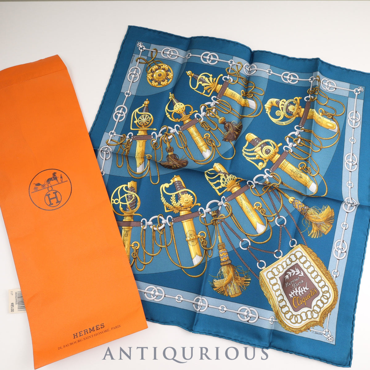 Hermes scarf Carre 45 CLIQUETIS SILK 100% bag