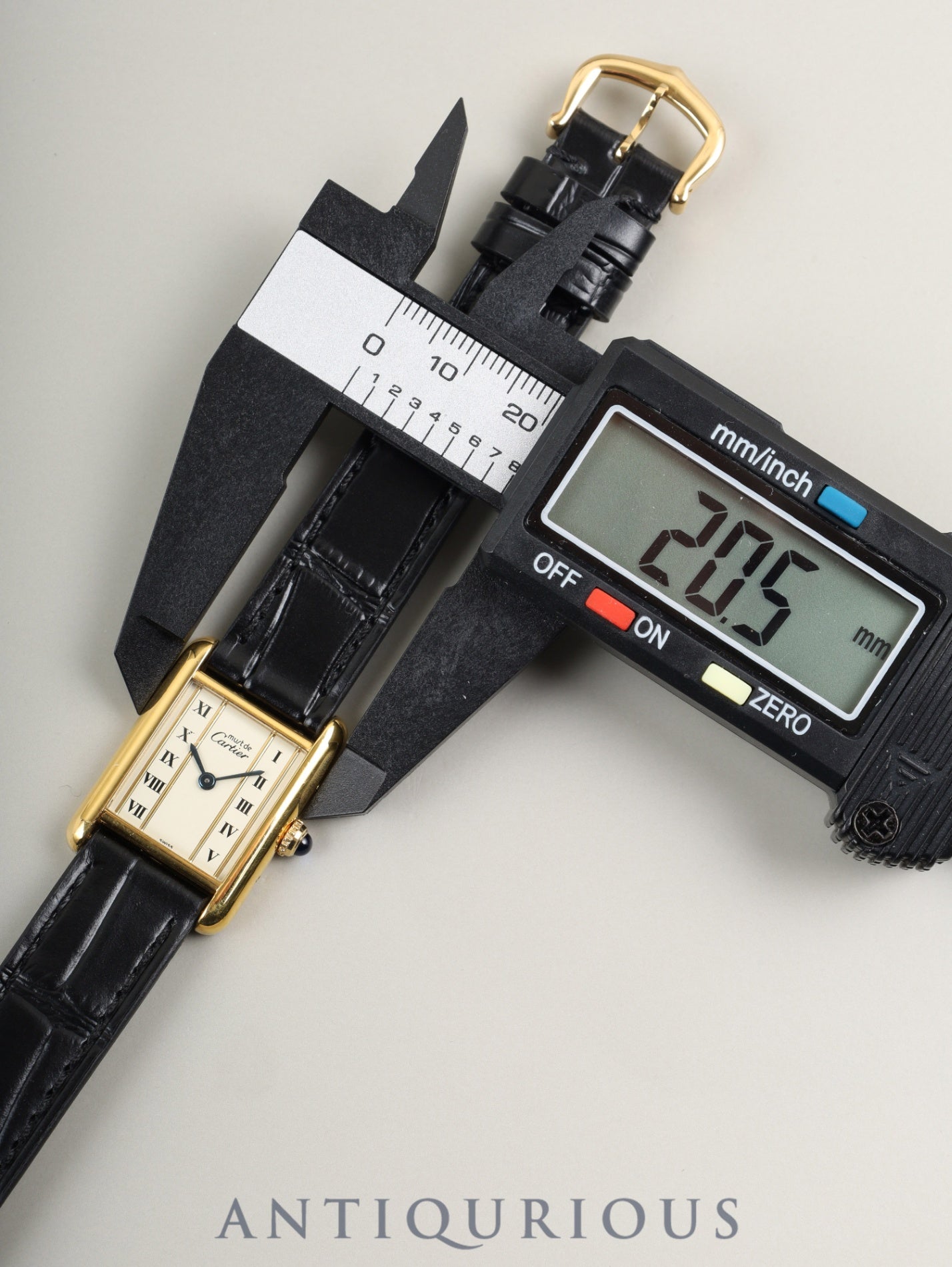 カルティエ マストタンク SM W1003053/5057001 クォーツ Cal.057 SV925 革 純正尾錠（GP）ストレートローマン文字盤 1982年頃～1995年頃 保証書（無記載）オーバーホール済み