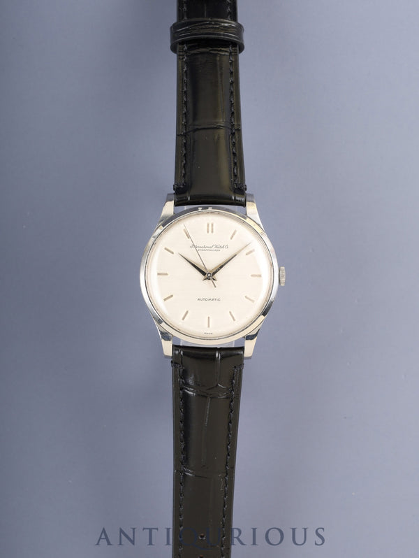 IWC オールドインター ラウンド 自動巻き Cal.C.853 SS 革 社外ピンバックル（SS）シルバー文字盤 オーバーホール済み アイダブリュシー