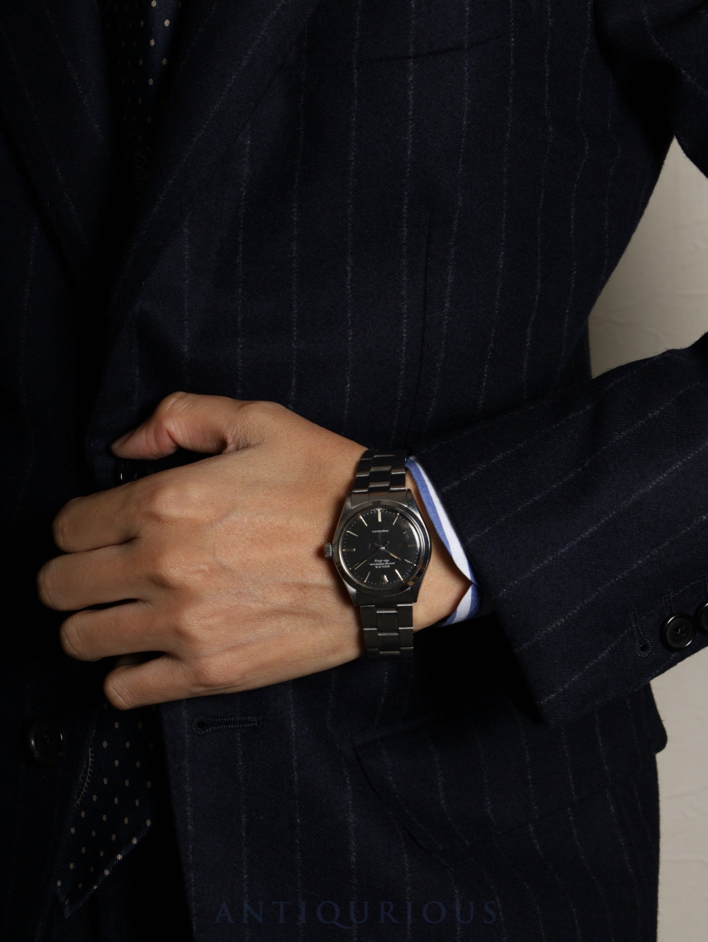 ロレックス エアキング 5500 自動巻き Cal.1520 SS SS ブラック文字盤 27番（1969年）オーバーホール済み