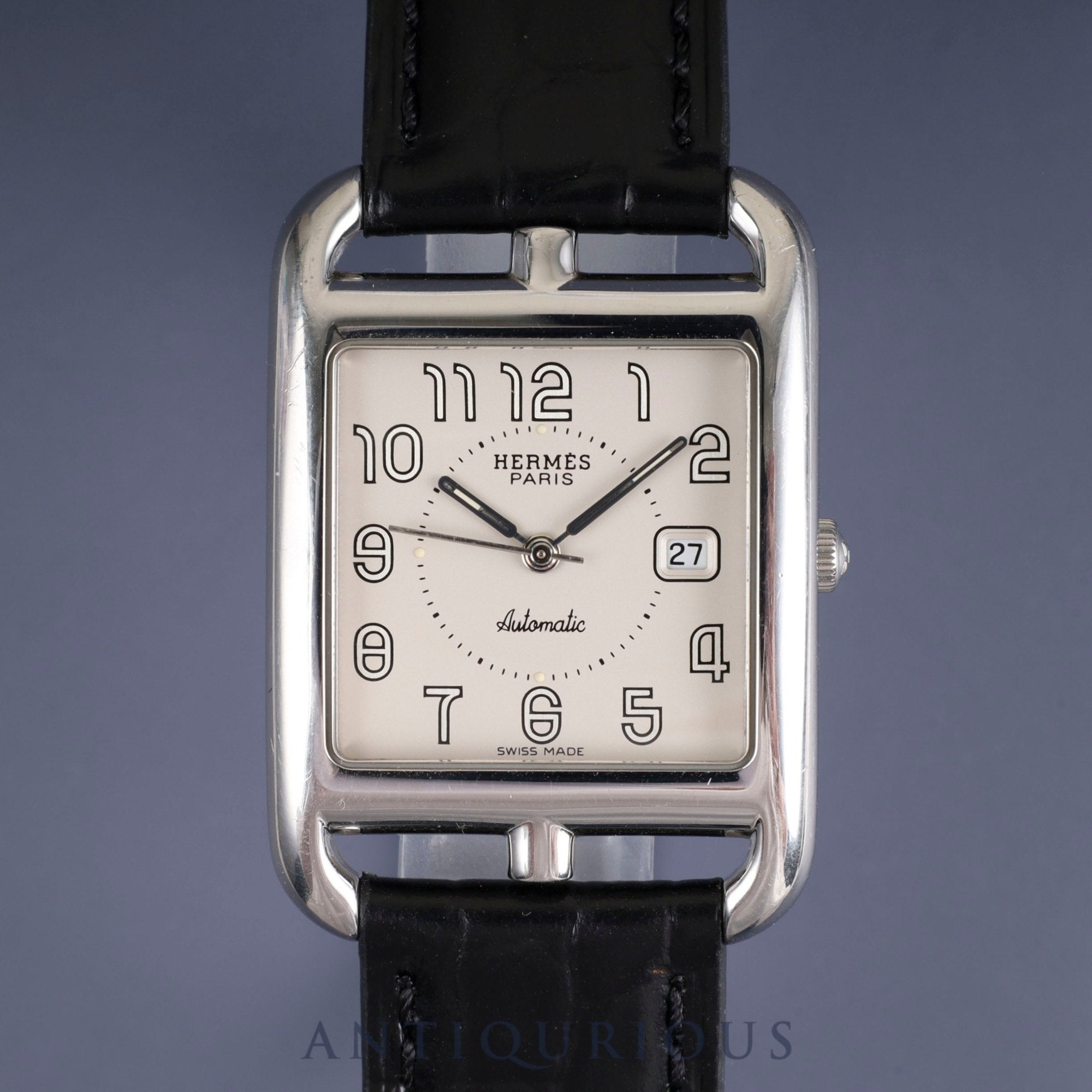 Hermes Cape Cod CC1.710 Automatic SS Leather Genuine Buckle