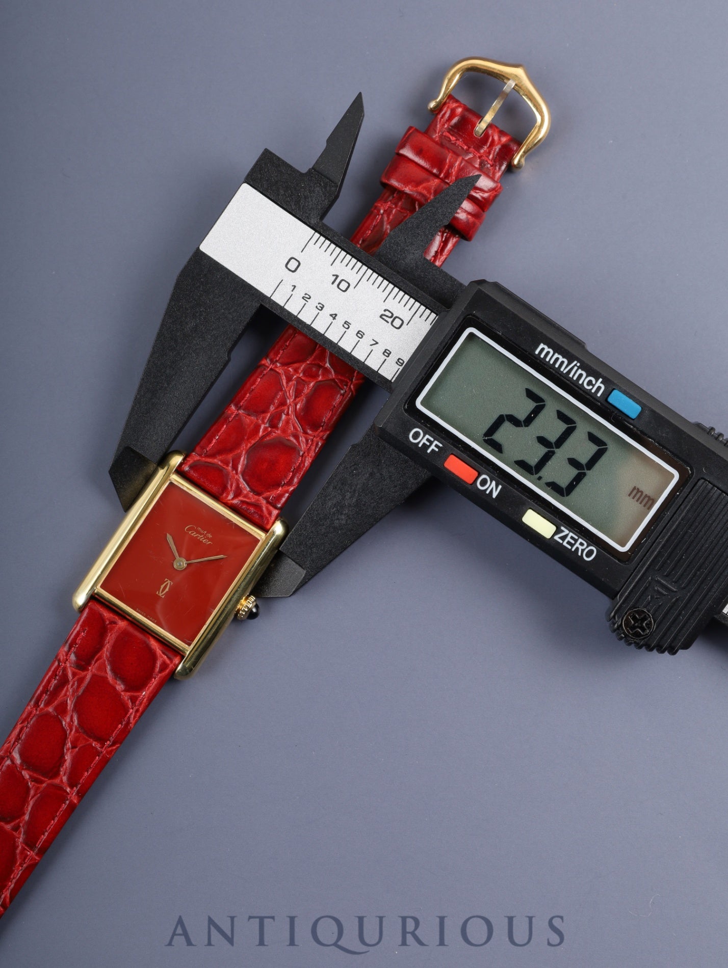 カルティエ マストタンク LM 手巻き SV925 革 純正尾錠（GP） コーラル文字盤 カルティエブティックにてコンプリートサービス（フルメンテナンス）済み 新品仕上げ済み