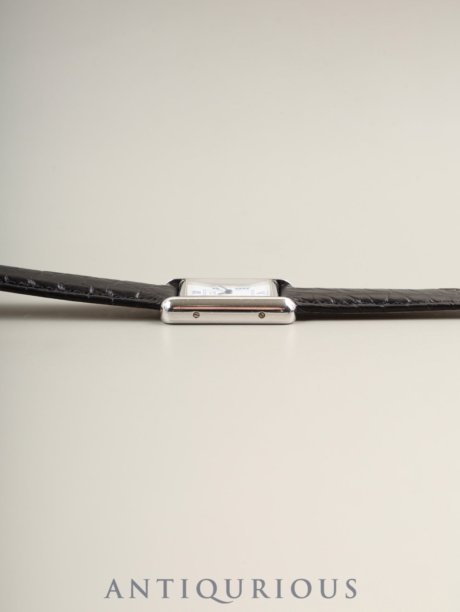 カルティエ マストタンク MM W1014054 / 2416 クォーツ Cal.057 SV925 革 純正Dバックル（SS） ホワイト飛びローマンCC文字盤（SWISS MADE表記） 箱 オーバーホール済み