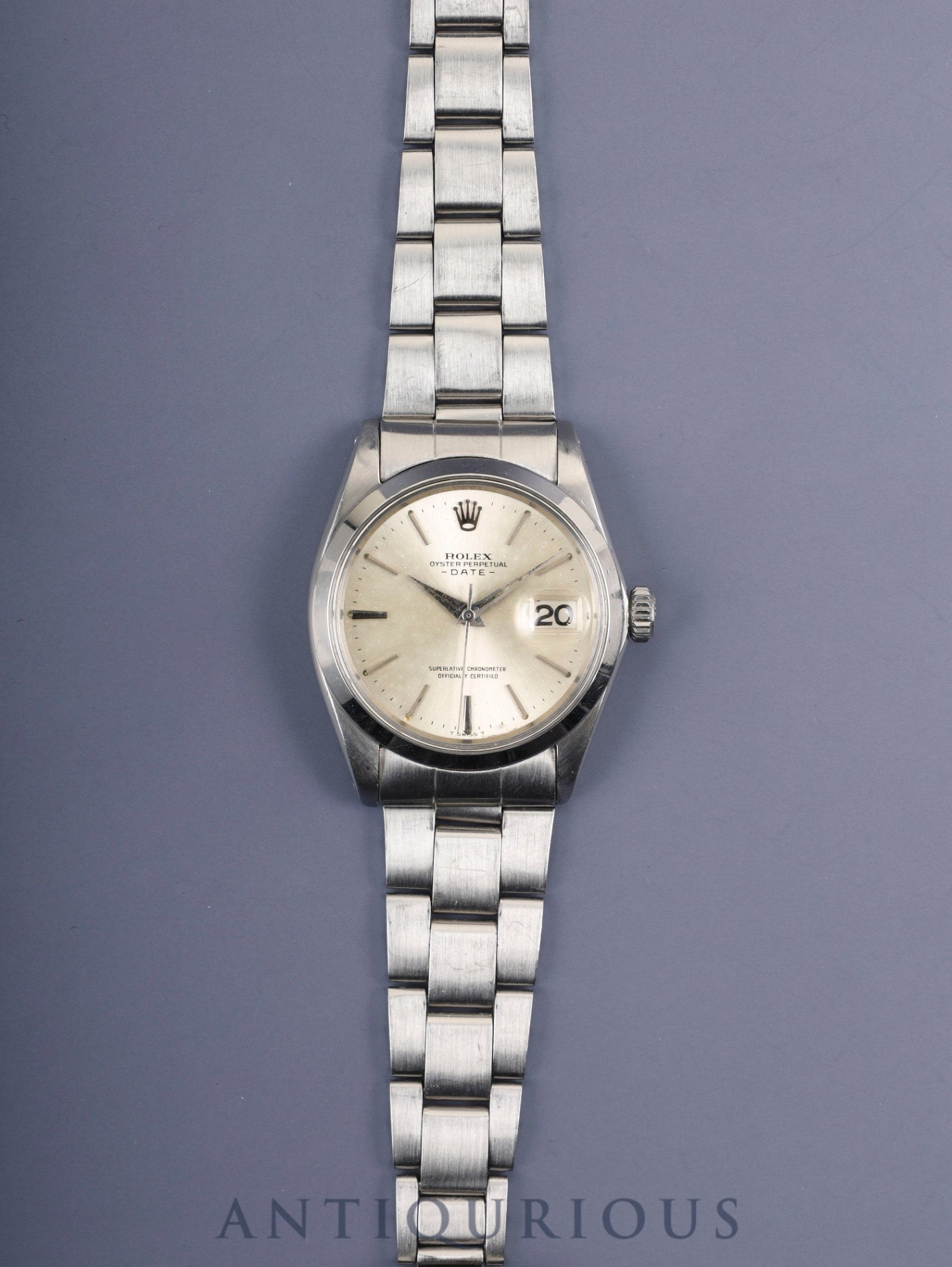 ロレックス オイスターパーペチュアルデイト 1500 自動巻き Cal.1560  SS SS シルバー文字盤 11番（1964年）オーバーホール済み