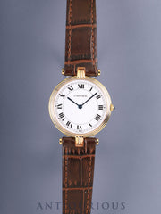 カルティエ ヴァンドーム トリニティ VLC LM 85533553/81003 クォーツ Cal.690 750YG 革 純正ピンバックル（GP） ホワイトローマン文字盤（SWISS MADE表記）  オーバーホール済み