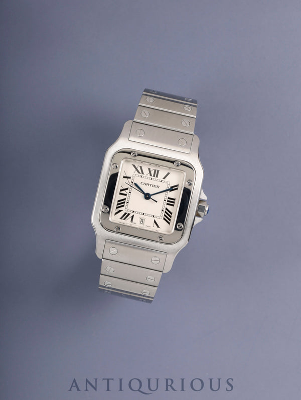 カルティエ サントス ガルベ LM W20060D6 / 1564 クォーツ Cal.687 SS SS ホワイトローマン文字盤（SWISS MADE表記） 箱 冊子 保証書（2003年）カルティエ修理証明書（2009年）オーバーホール済み
