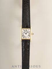 Cartier Must Tank SM 1613 Quartz Cal.057 SV925 Leather Genuine Deployant Buckle (GP) Opaline Dial (SWISS marking) Box Manual Warranty (blank) With genuine leather strap Overhauled