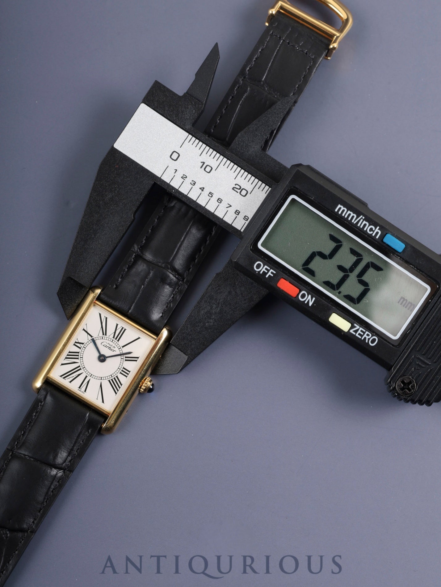 カルティエ マストタンク LM 590005 クォーツ Cal.690 SV925 革 純正Dバックル（GP） オパラン文字盤 箱 冊子 保証書（1996年） オーバーホール済み