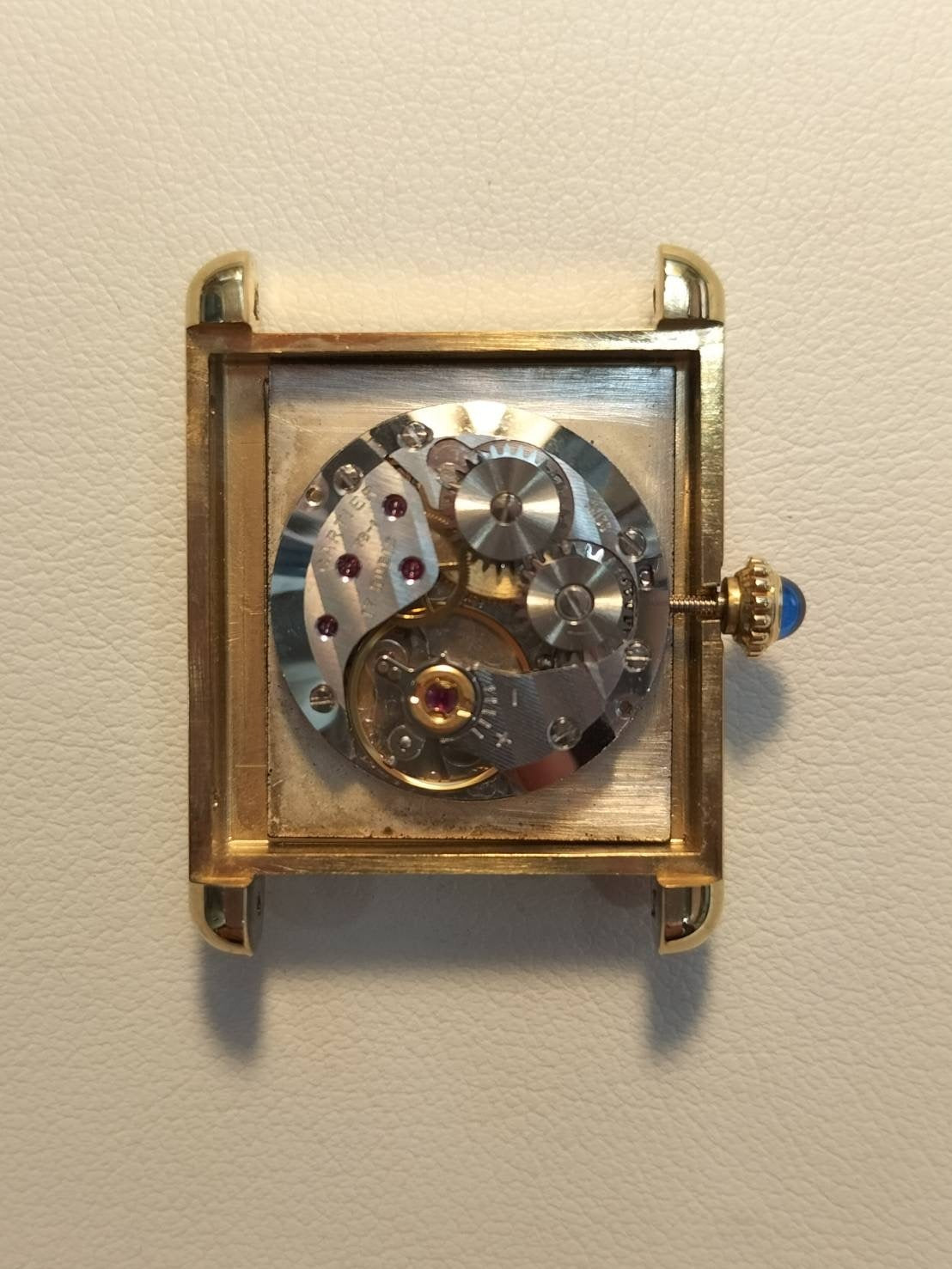 Cartier Must Tank LM Manual Winding Cal. 78-1 SV925 Leather Genuine Buckle (GP) Onyx Dial Box Booklet Warranty (1981) Overhauled