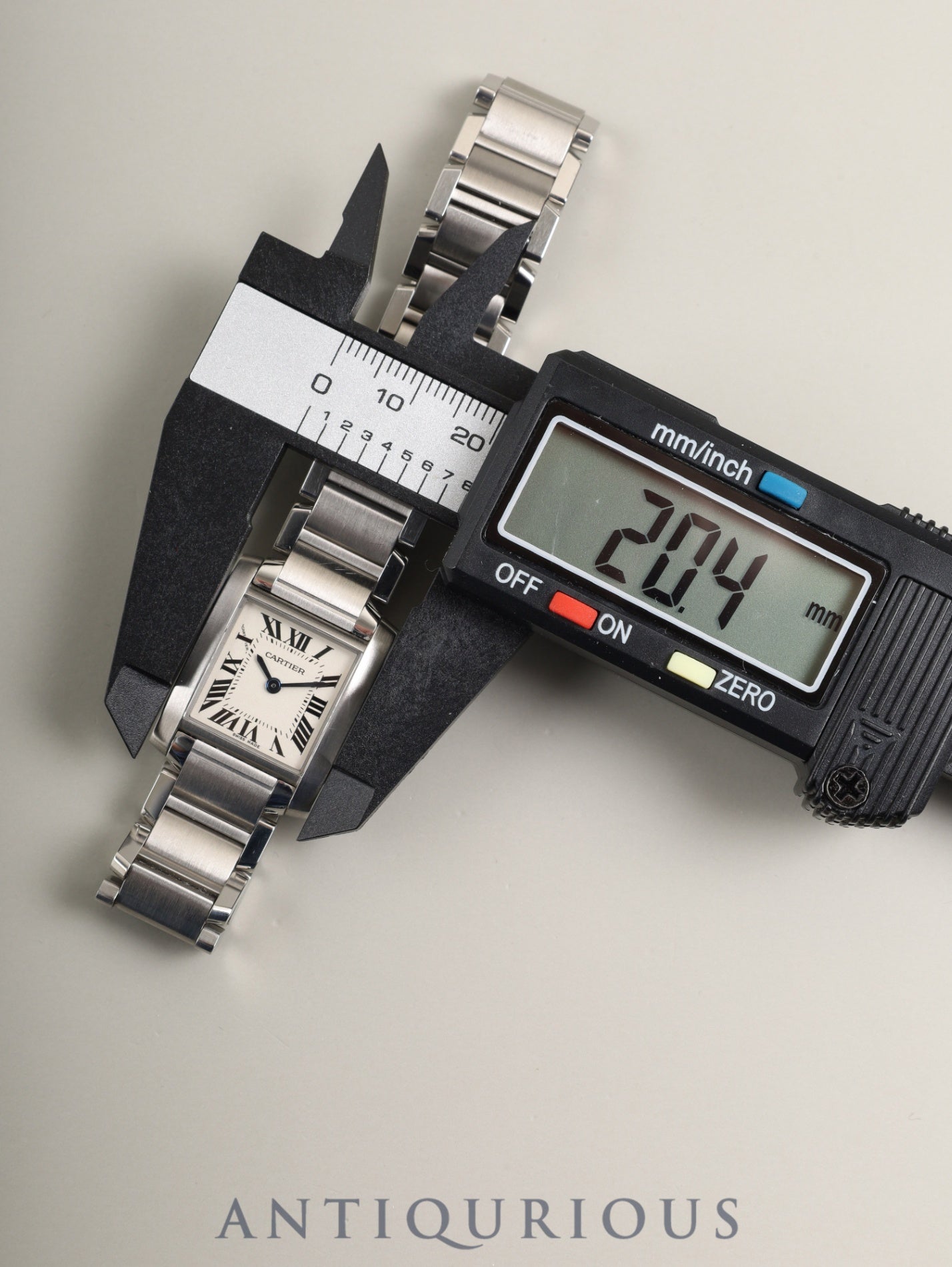 カルティエ タンクフランセーズ SM W51008Q3 / 2384 クォーツ Cal.057 SS SS ホワイトローマン文字盤 箱 冊子 保証書（2012年）オーバーホール済み