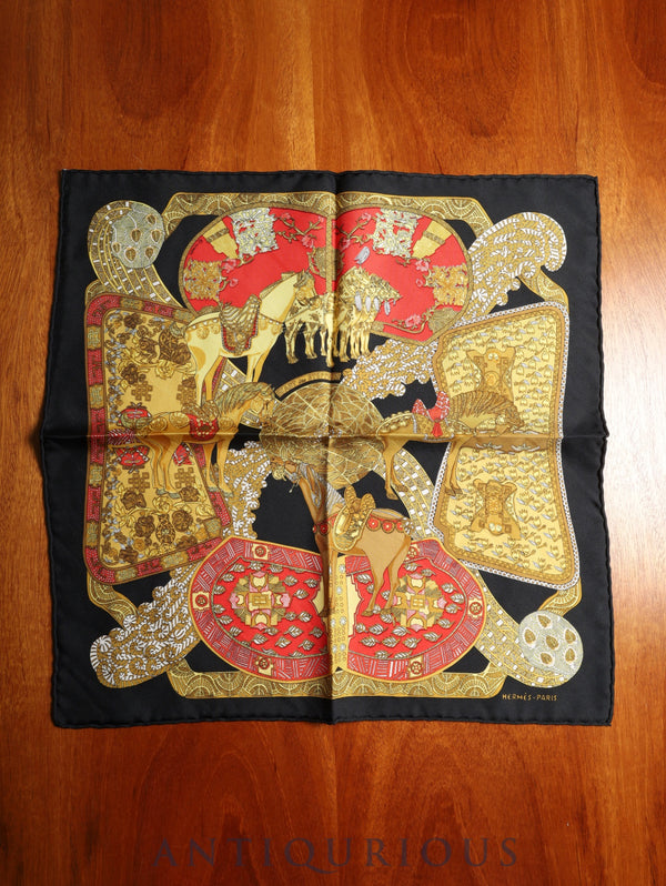 エルメス スカーフ カレ45 ART des STEPPES ステップ美術 SILK100%