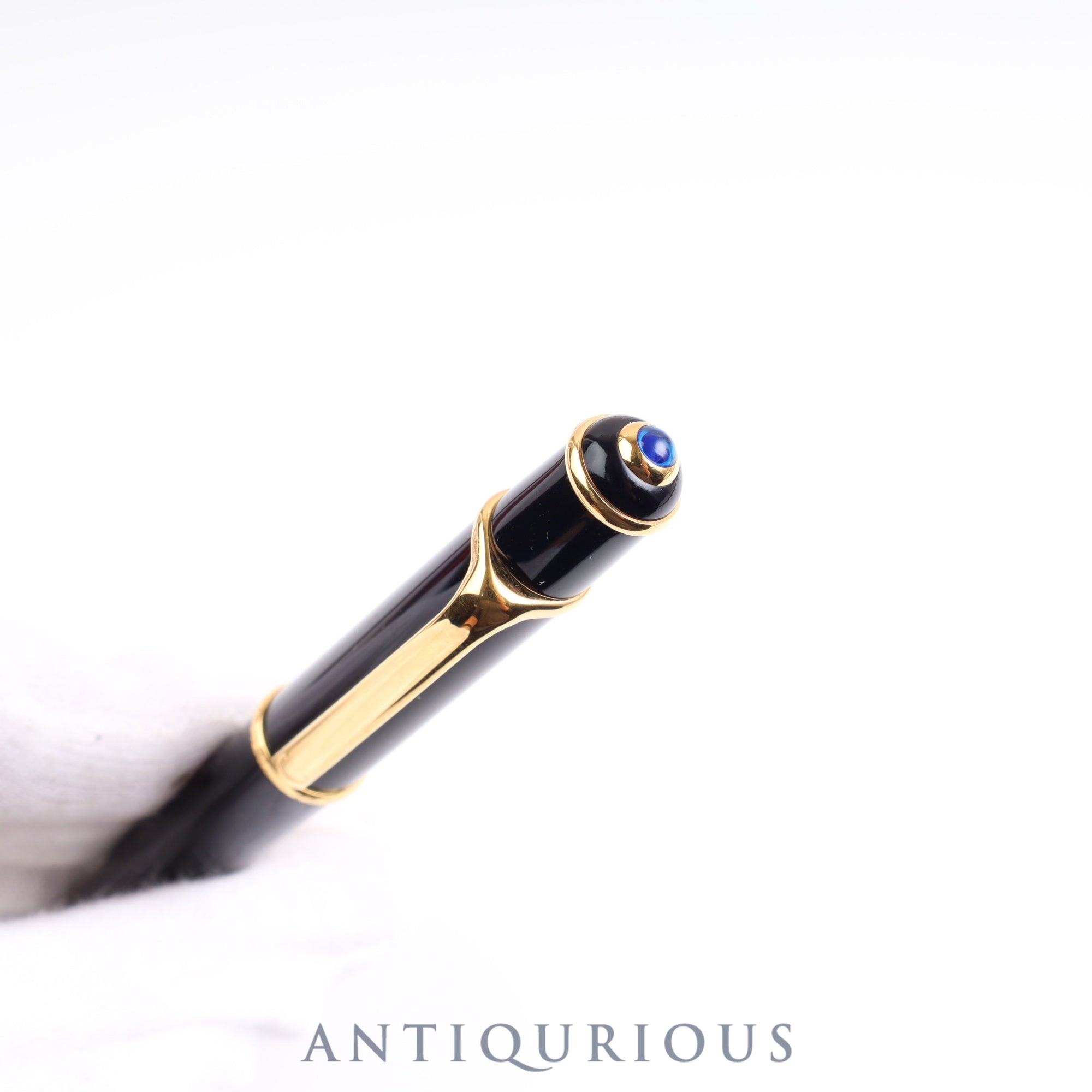 Cartier Diabolo Ballpoint Pen Twist Type Black x Gold GP Twist Type Box Warranty Card (2004)