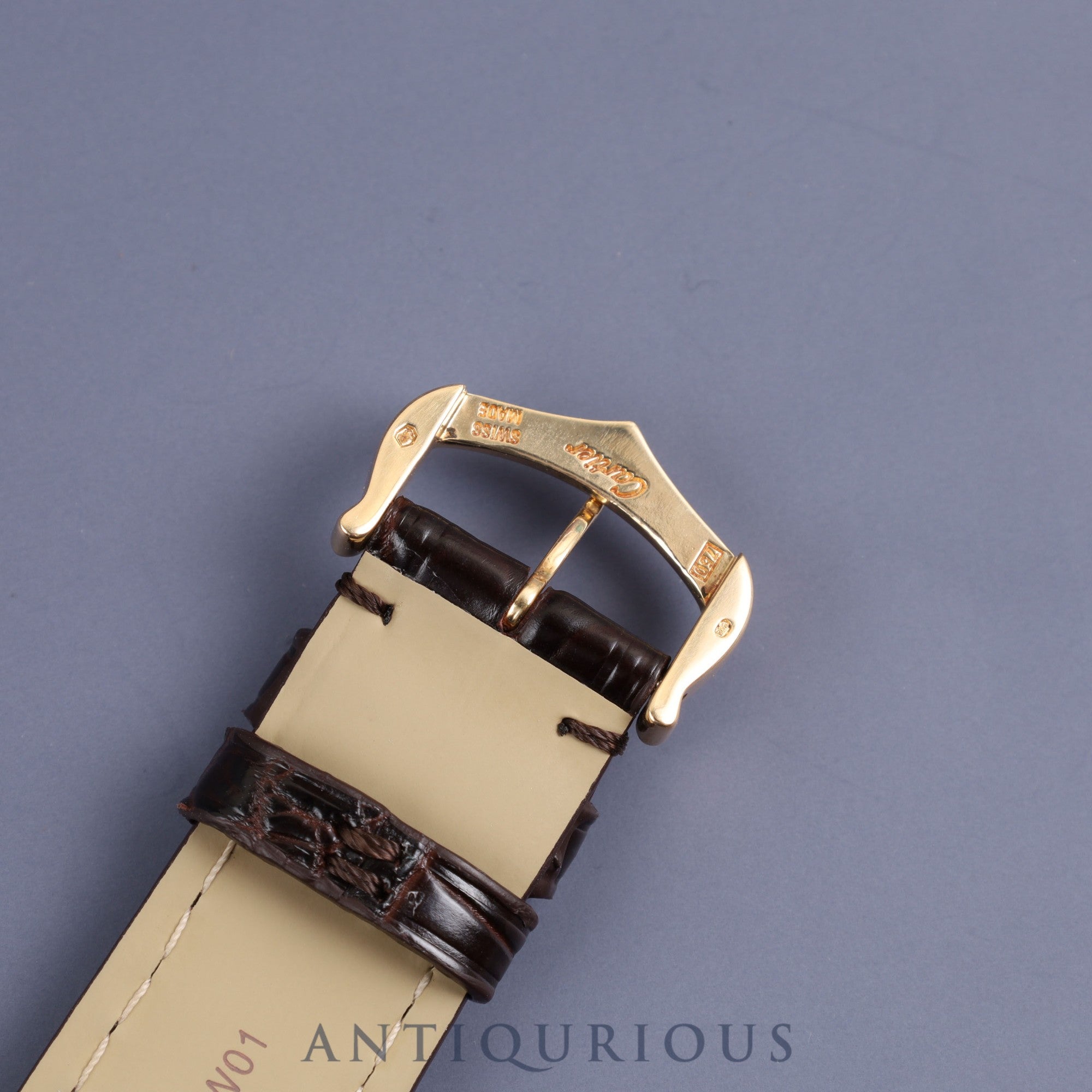 CARTIER TANK LOUIS CARTIER LM W1529756 / 2441 Quartz Cal.688 YG Genuine leather Genuine buckle (750) White Roman dial Warranty (2011) Overhauled