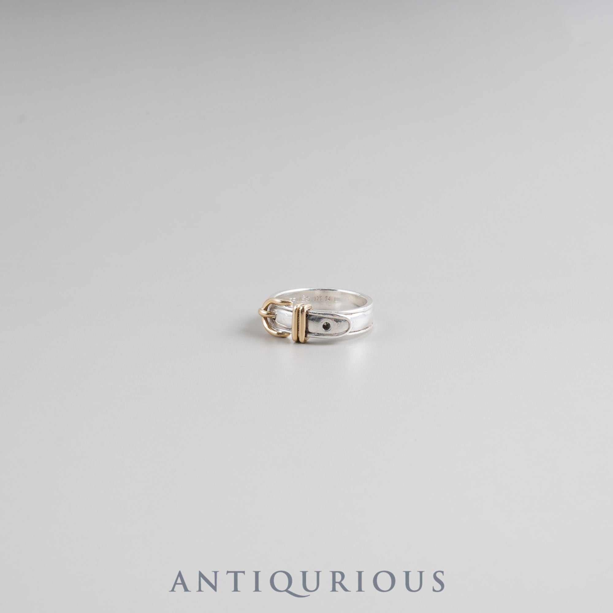 Hermès Santur Ring, SV925/750, 4.2g, #54, Approx. Size 13